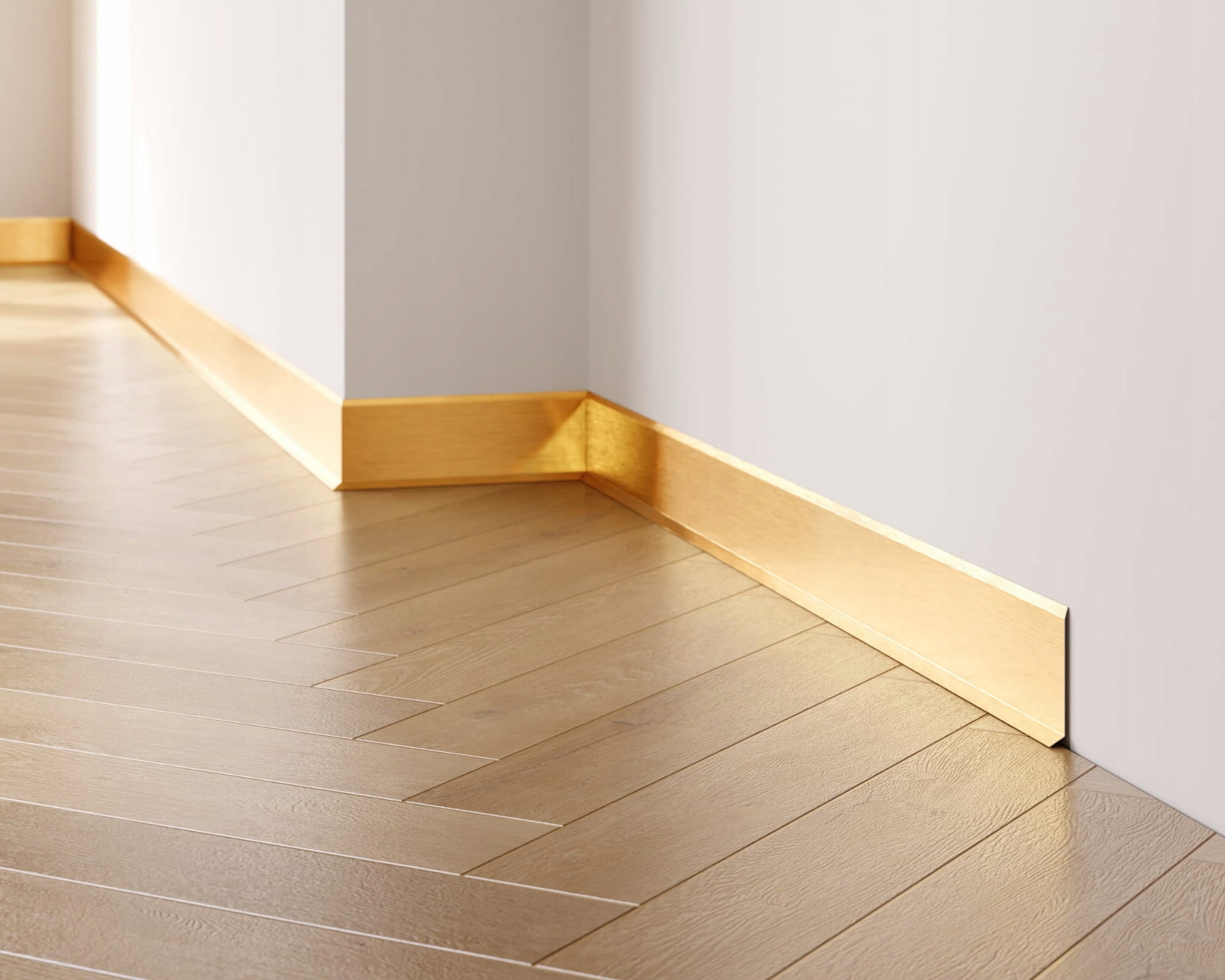 LISTWA PRZYPODŁOGOWA F COKÓŁ ZŁOTY MATOWY 6cm Długość 270 cm