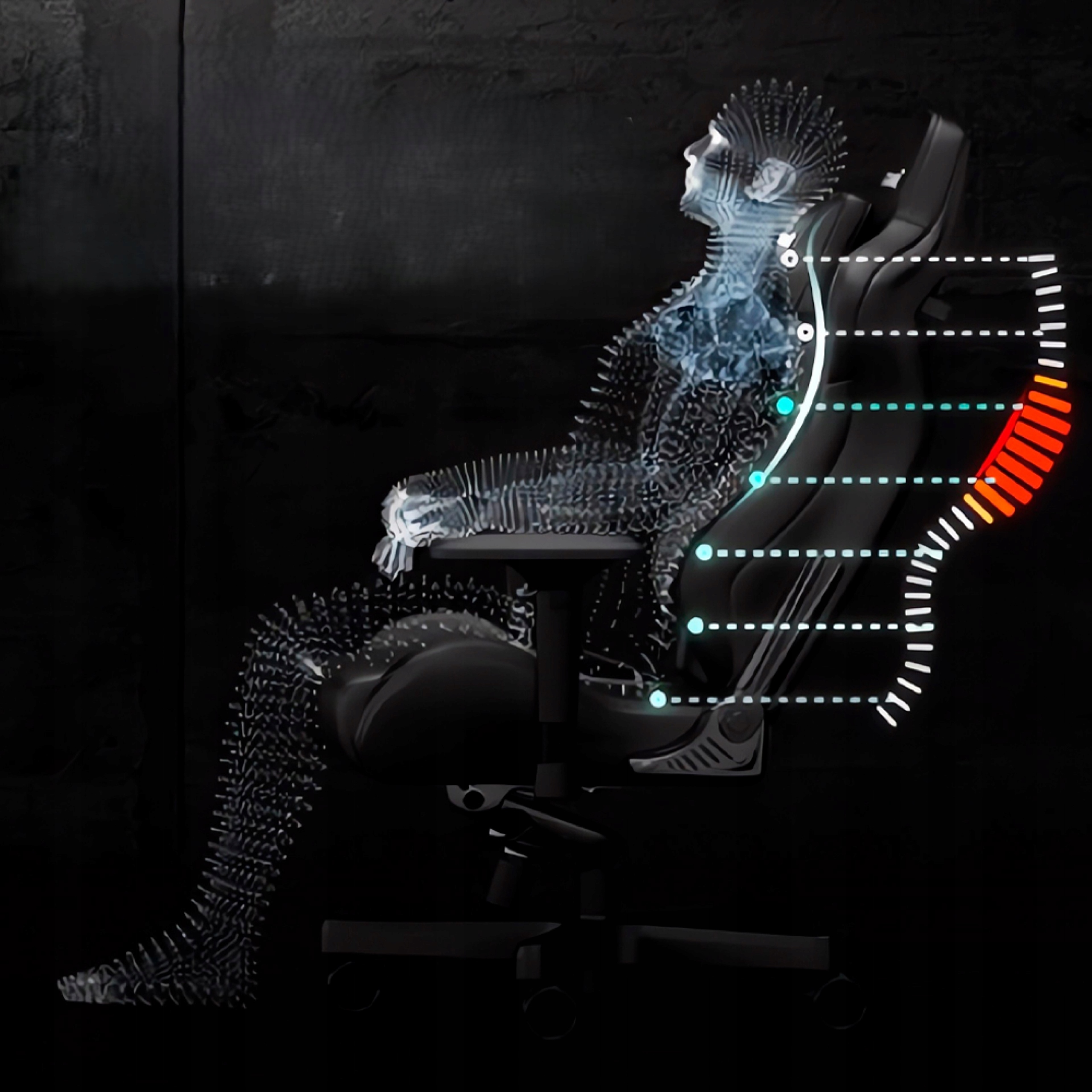 Fotel gamingowy Phantom 3 PRO L Anda Seat materiałowy szary fotel biurowy Głębokość siedziska 50 cm