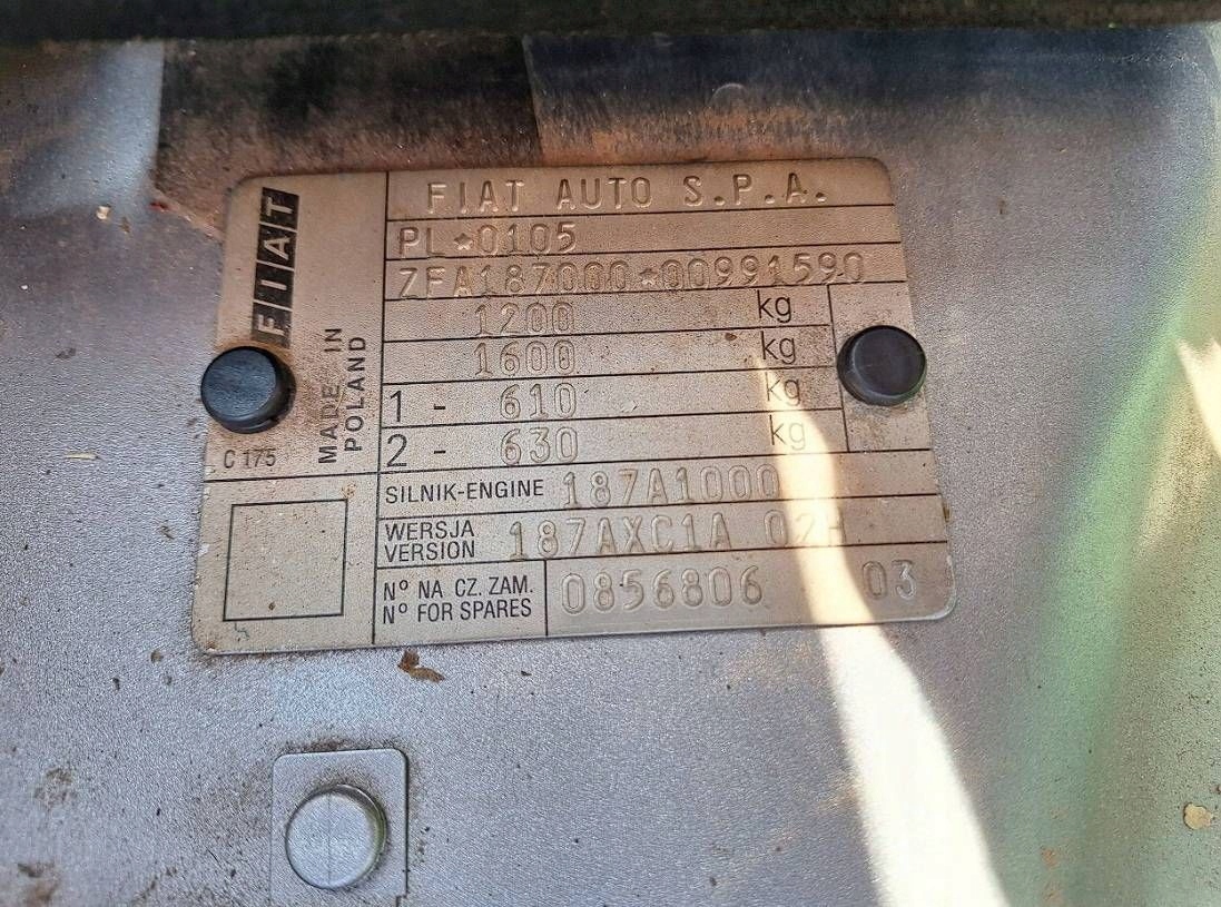 FIAT SEICENTO 600 1.1 1100 control unit computer of the engine 55187372