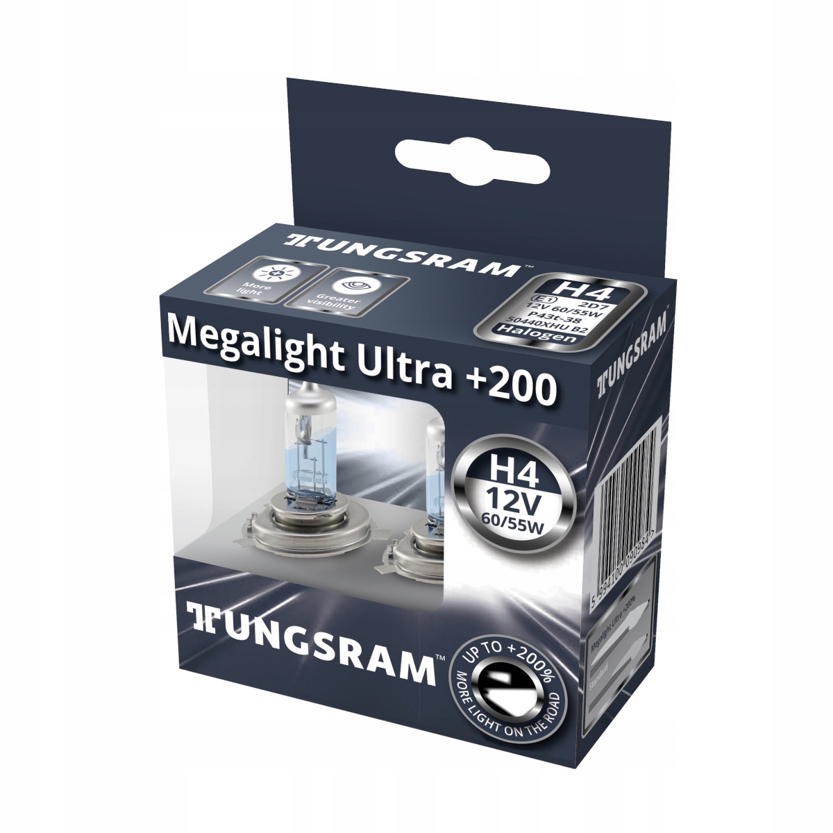 

Tungsram żarówki H4 MegaLight Ultra +200% 2 sztuki