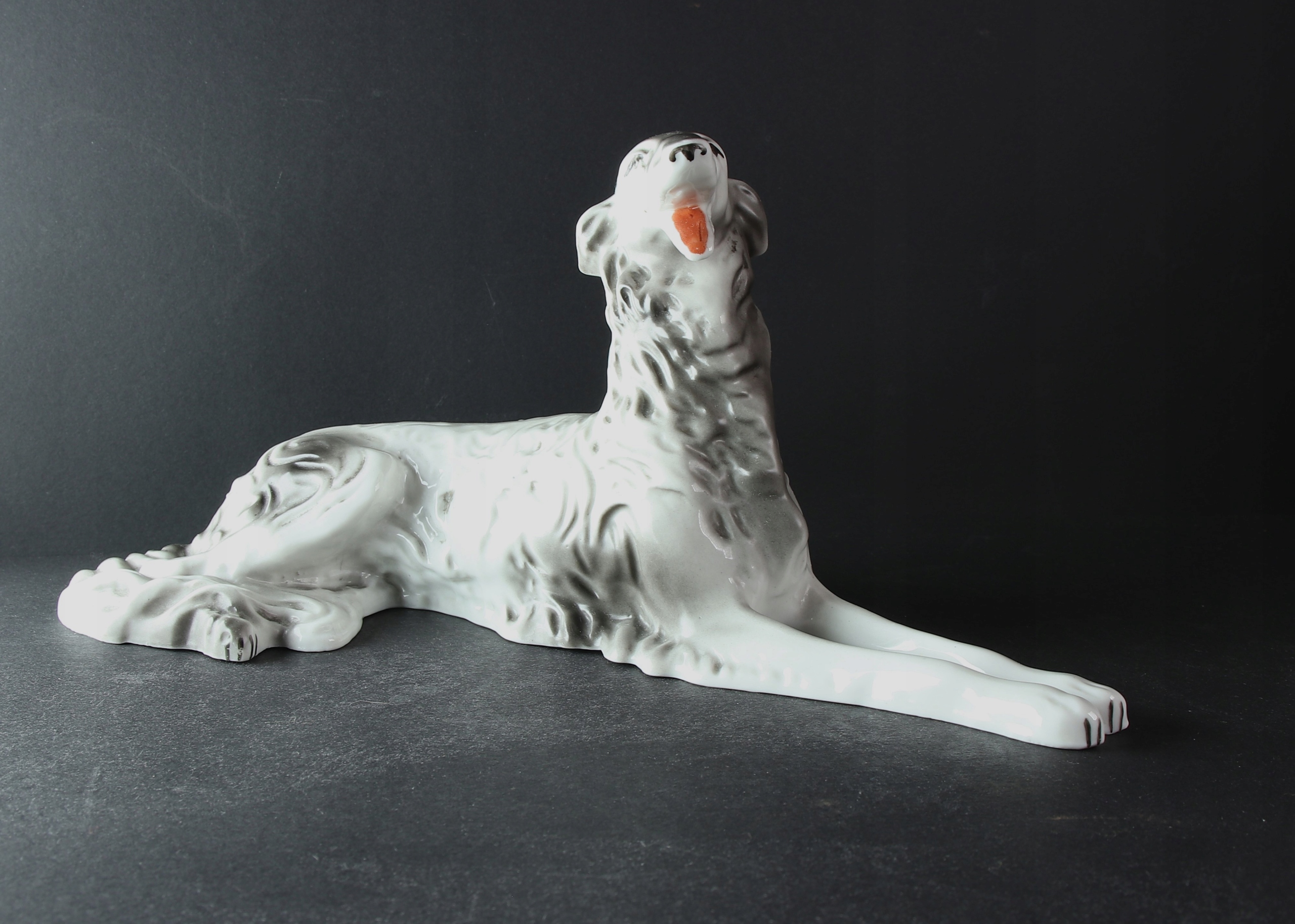 ANK PRL STARA FIGURKA PIES STEATYT KATOWICE Z. BUKSOWICZ LEŻĄCY CHART