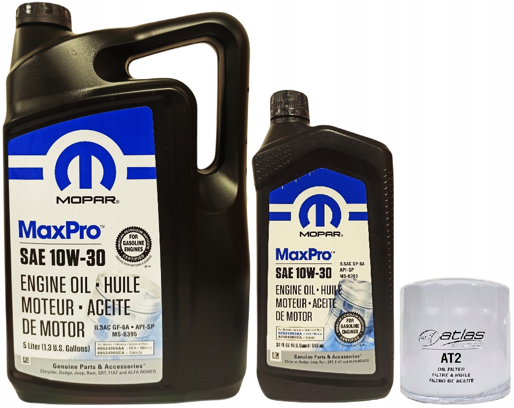 MOPAR 10W30 6L + FILTR OLEJU X4651 (MO-899 / PH2)