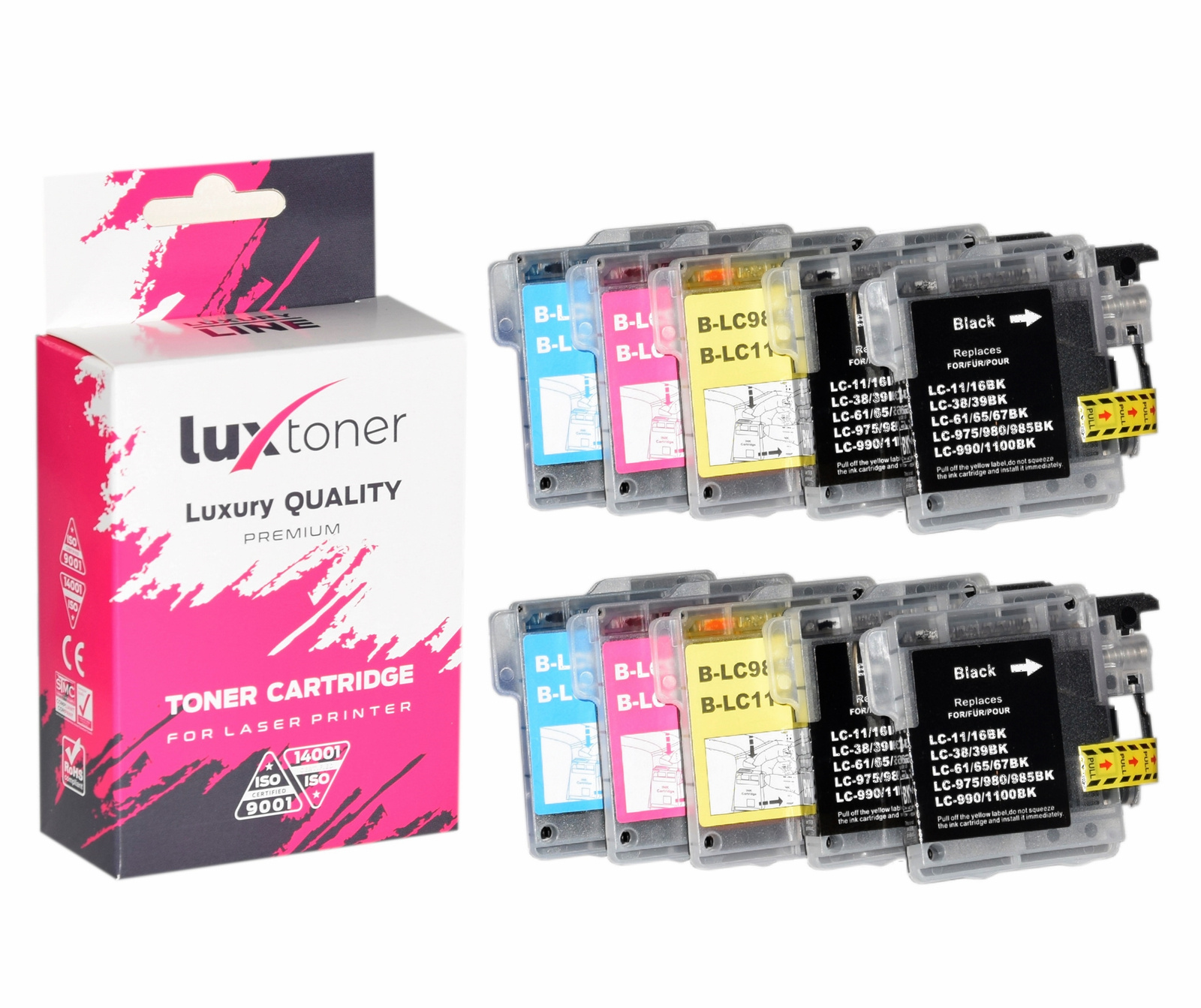 

10x Tusz Do Brother LC985 DCP-J125 DCP-J315W J515W
