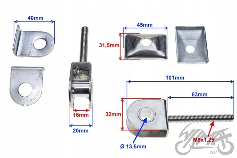 NAPINACZ ŁAŃCUCHA NAP. PAK 2 SZT. KPL Producent inny