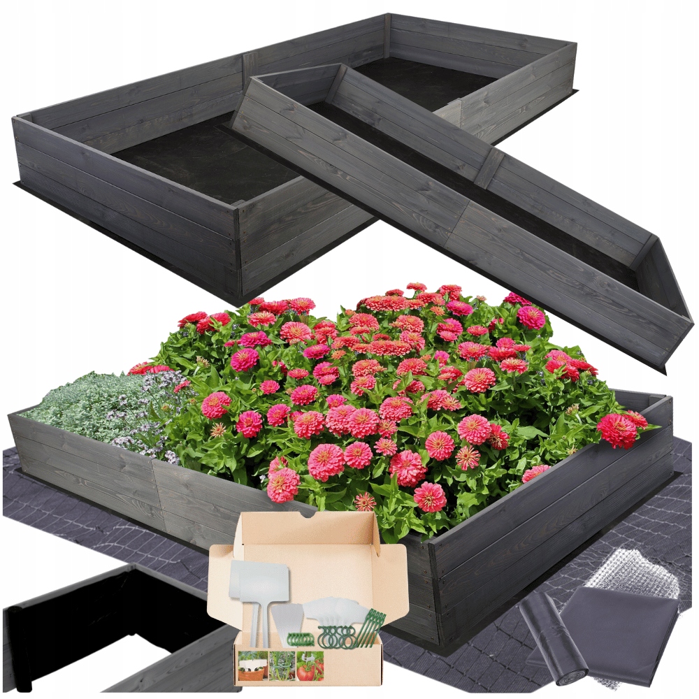 Vyvýšený záhon zeleninový záhon truhlík pařeniště květináč impregnovaný 27x240x80