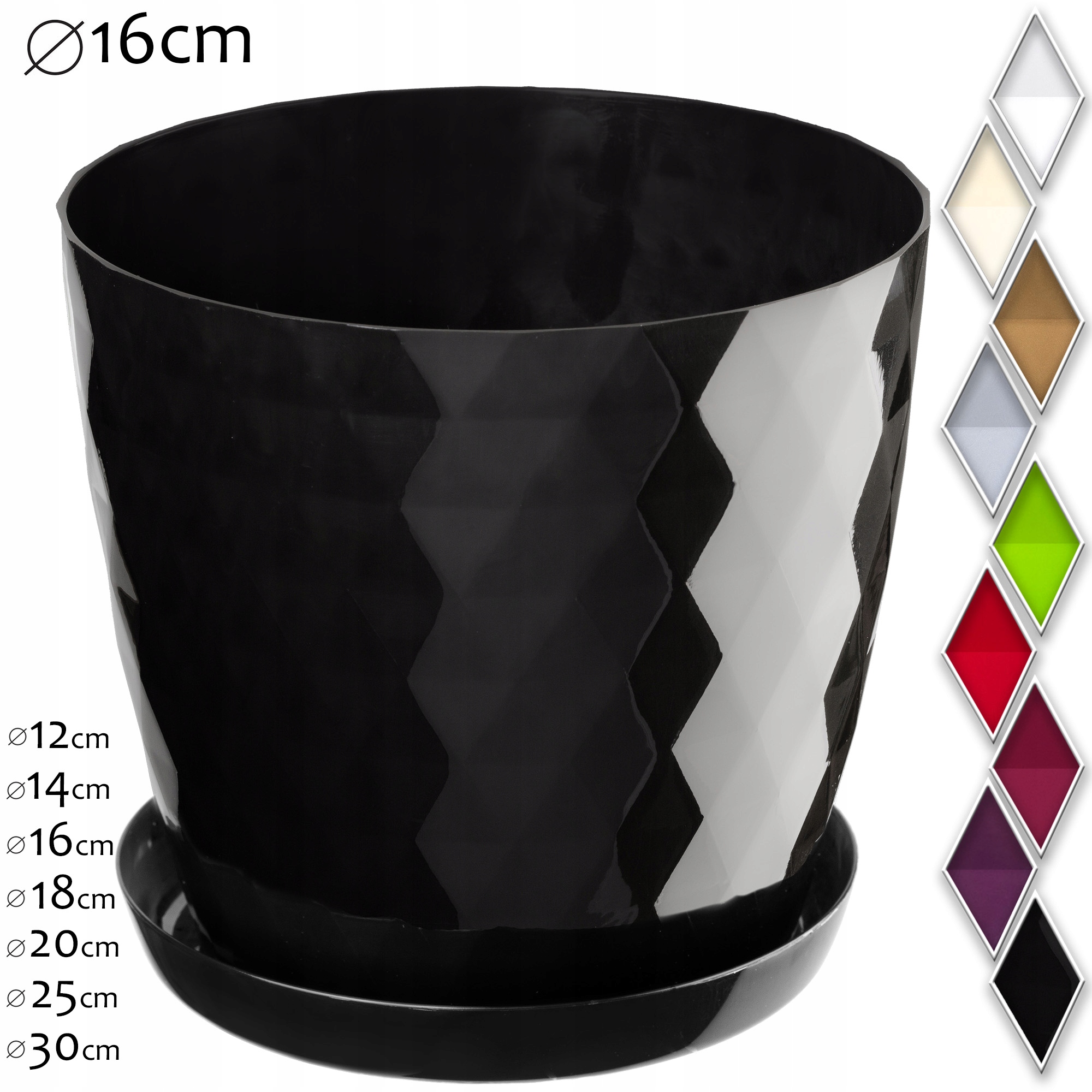 DONICZKA OSŁONKA Z PODSTAWKĄ DONICA 16cm 9X KOLOR Kod producenta K63