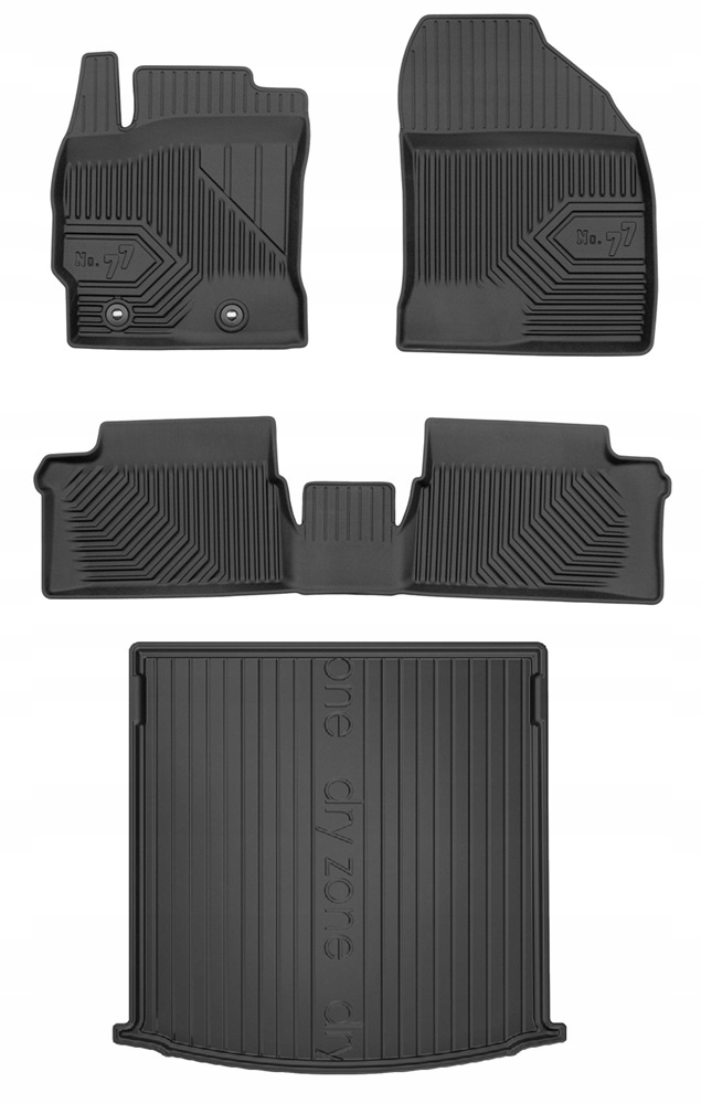 Set 77 Koberce a rohože Toyota Auris 2 Kombi 2012-2018 bw