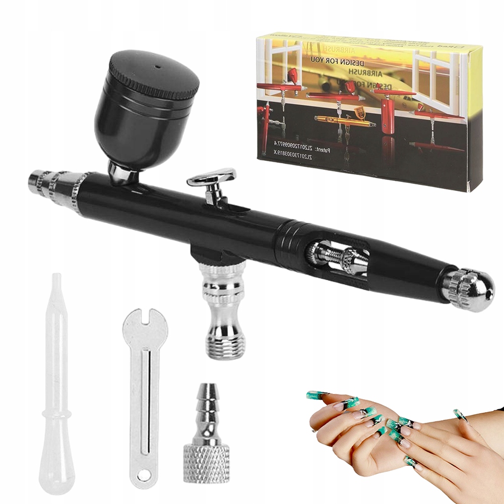 Modelářský Airbrush Lakovací Pistole S 0.3MM Malířské Trysky 7cc