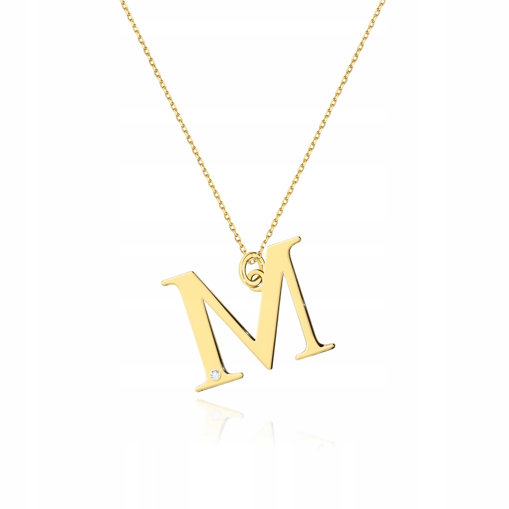 

Złoty Naszyjnik 585 Brylanty 0,005 ct - Literka M