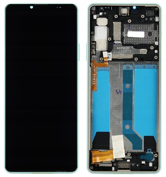 100% Wyświetlacz LCD Service Pack Sony Xperia 10 IV Zielony