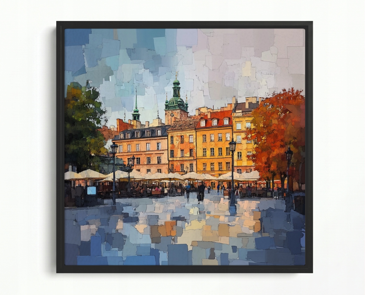 Obraz Rama American Box Město Varšava Staré Náměstí Kamínky 50x50