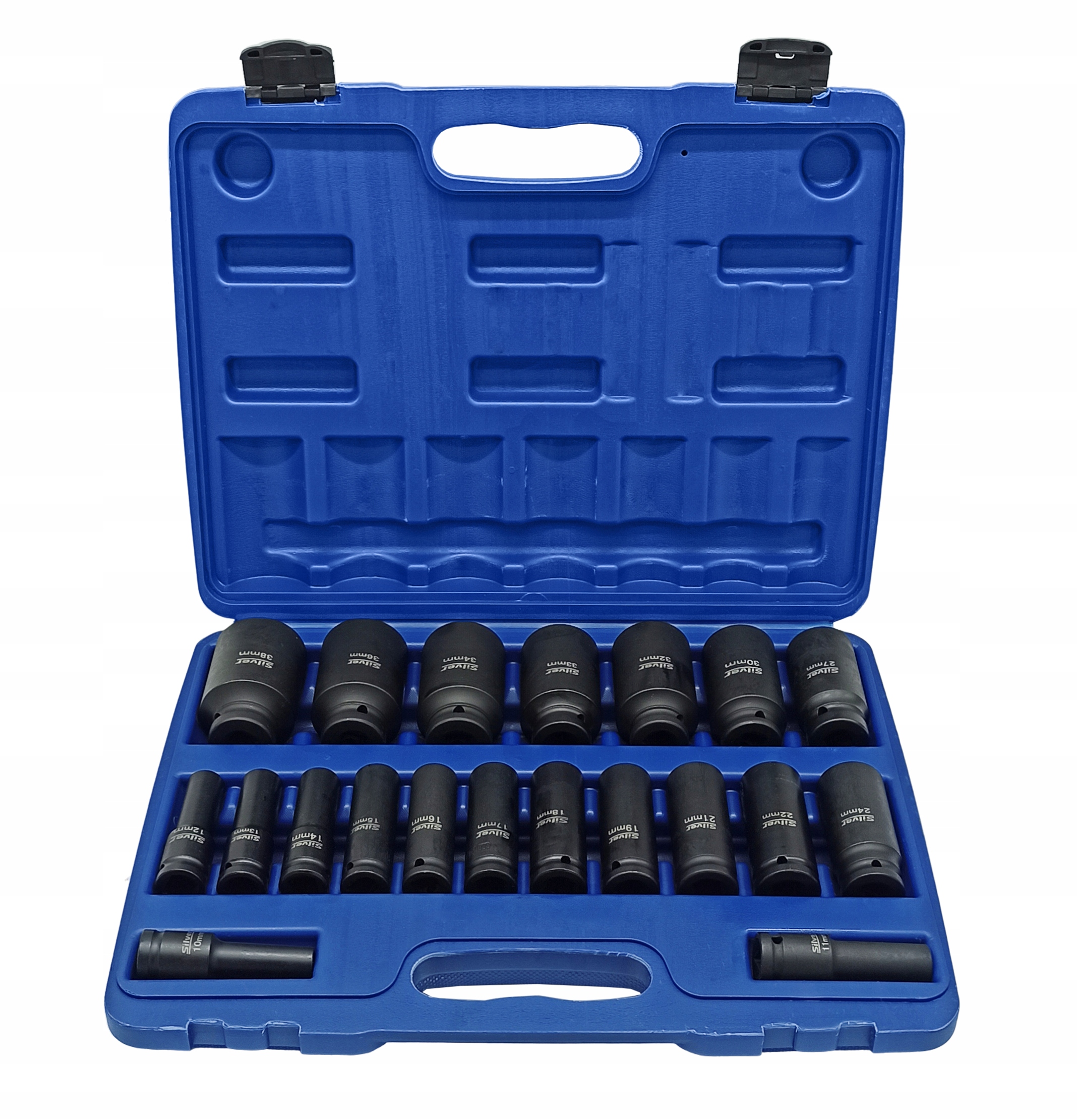 Zestaw nasadek udarowych 1/2" 20szt 10-38mm Marka SilverTools
