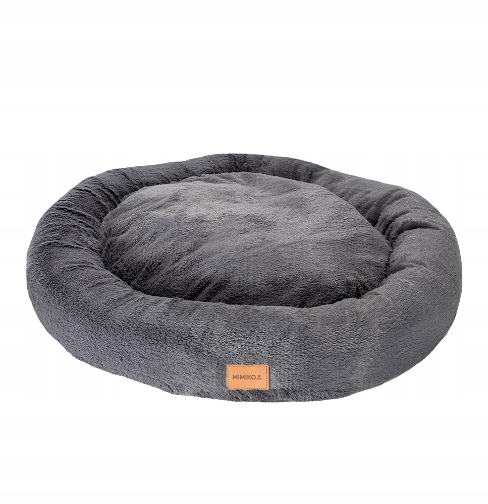 Levně Mimiko Pets Pelíšek Shaggy kulaté XXL 100 cm grafitové