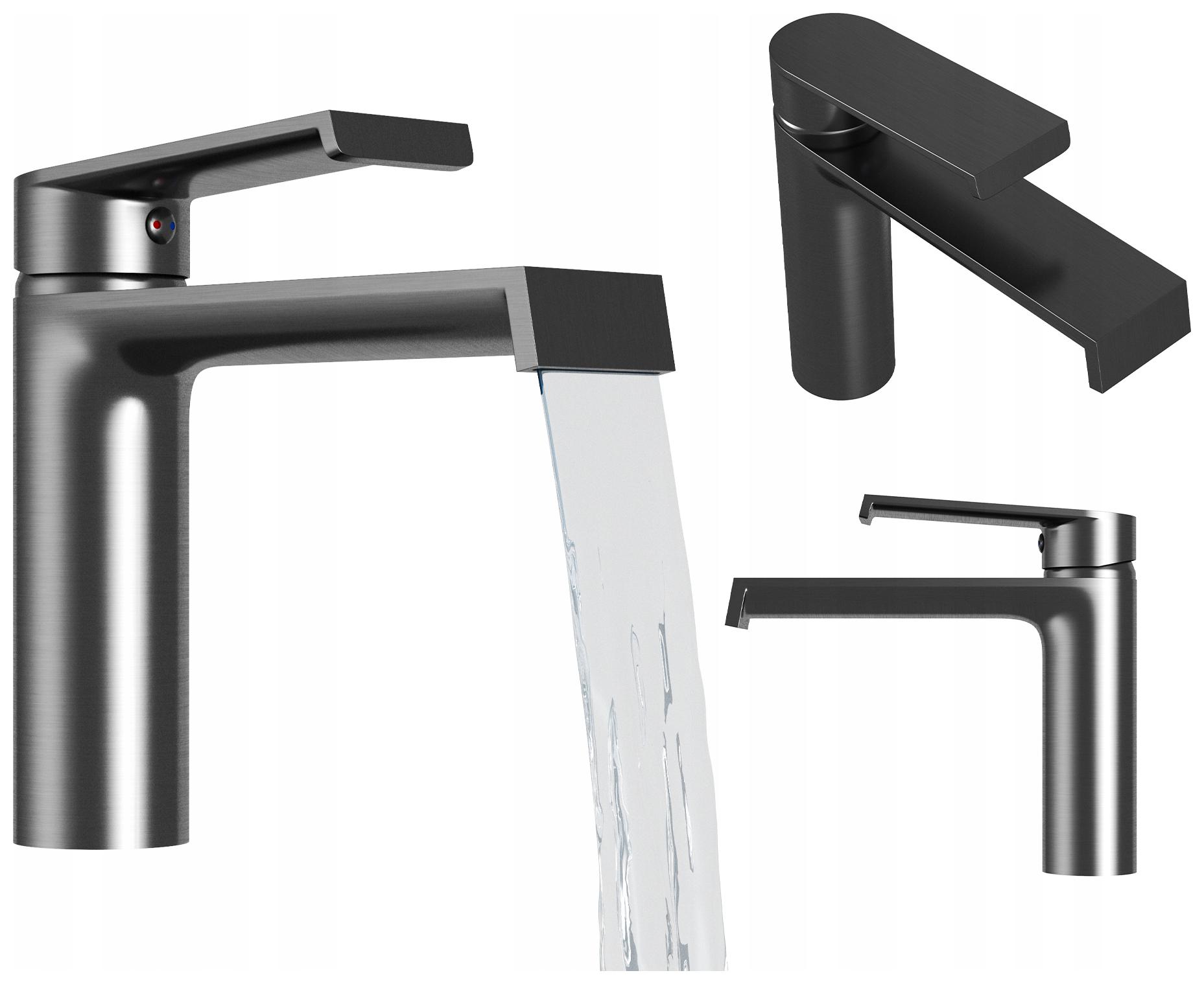 Umývadlová Batéria Kúpeľňová Nízka Jednopáková Gun Grey Bali