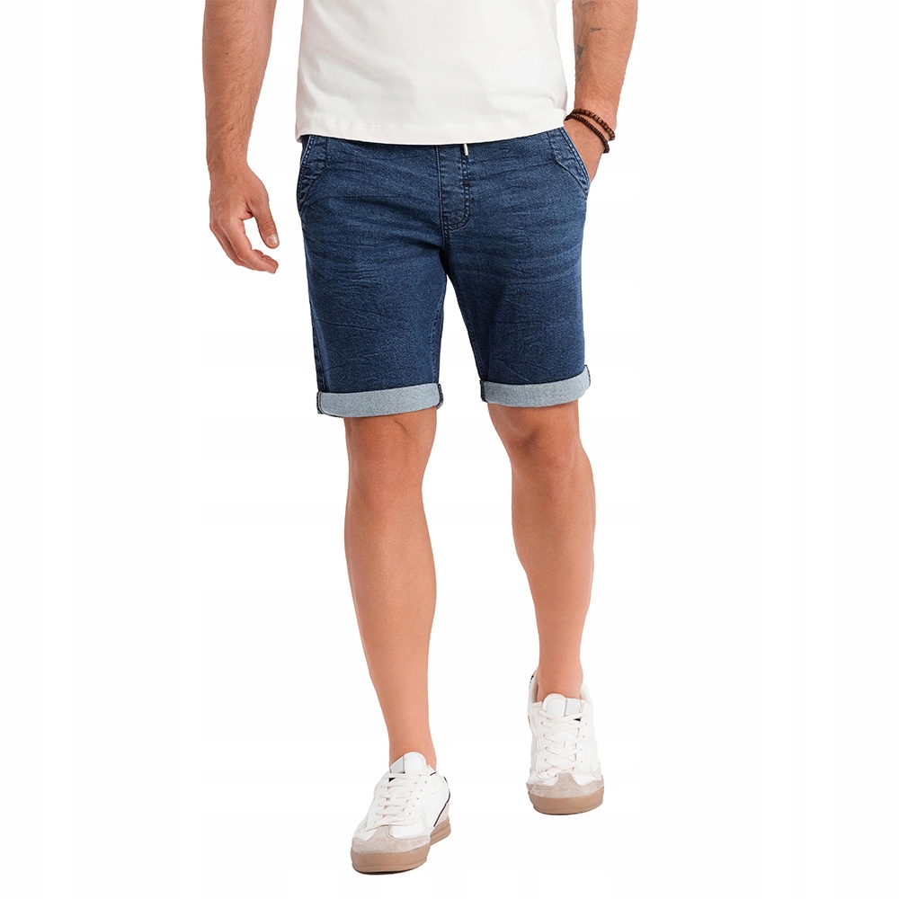 Pánské módní kraťasy tmavě modré OM-SRDS-0161 V2 XXL
