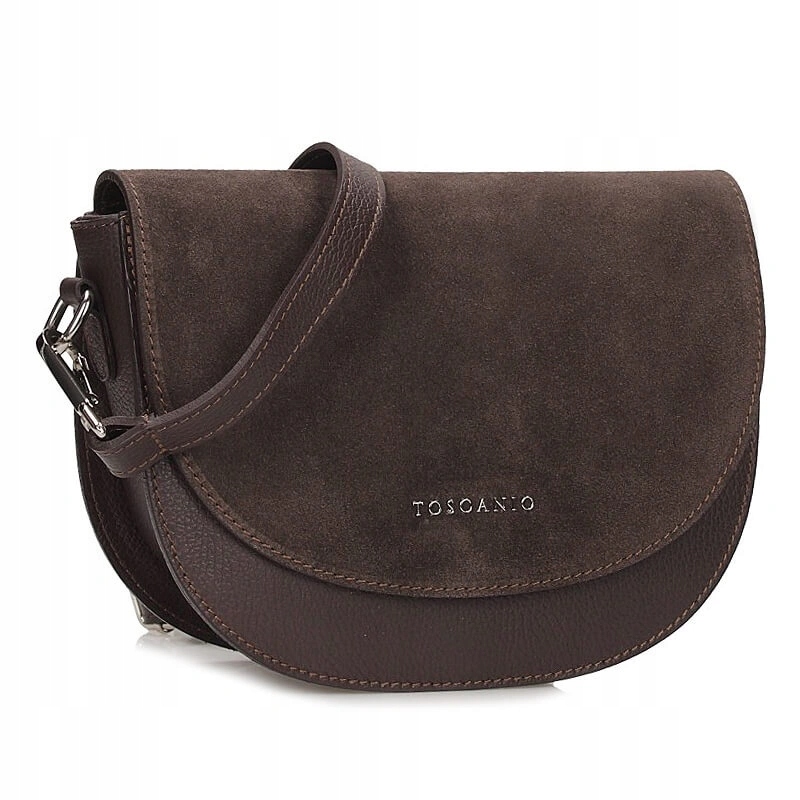 Dámská kabelka Toscanio G120 C.bronz D23 Semišová Kabelka přes rameno