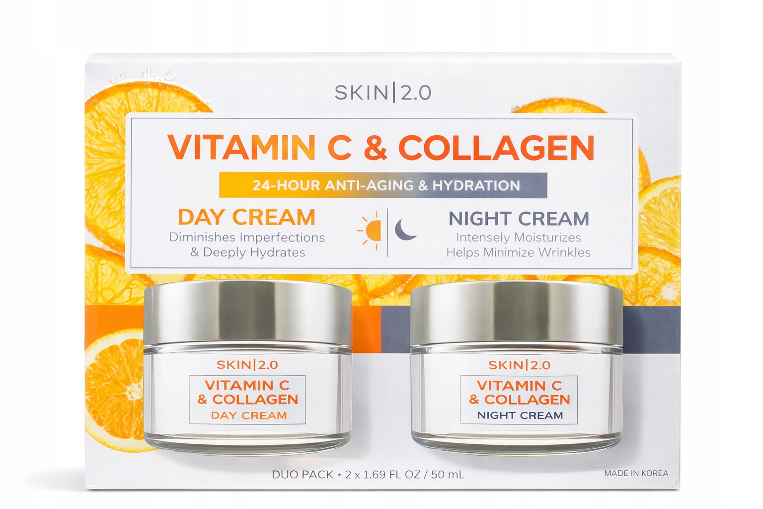 Skin 2.0 Vitamin C & Collagen – sada Denní noční krém 2x50 ml