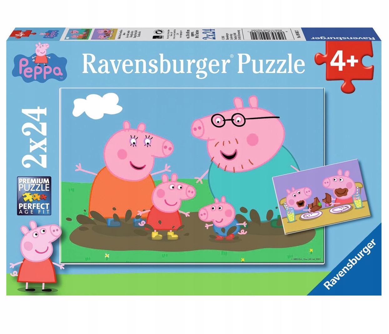 

Puzzle 2x24el Peppa Zabawa w błocie Ravensburger