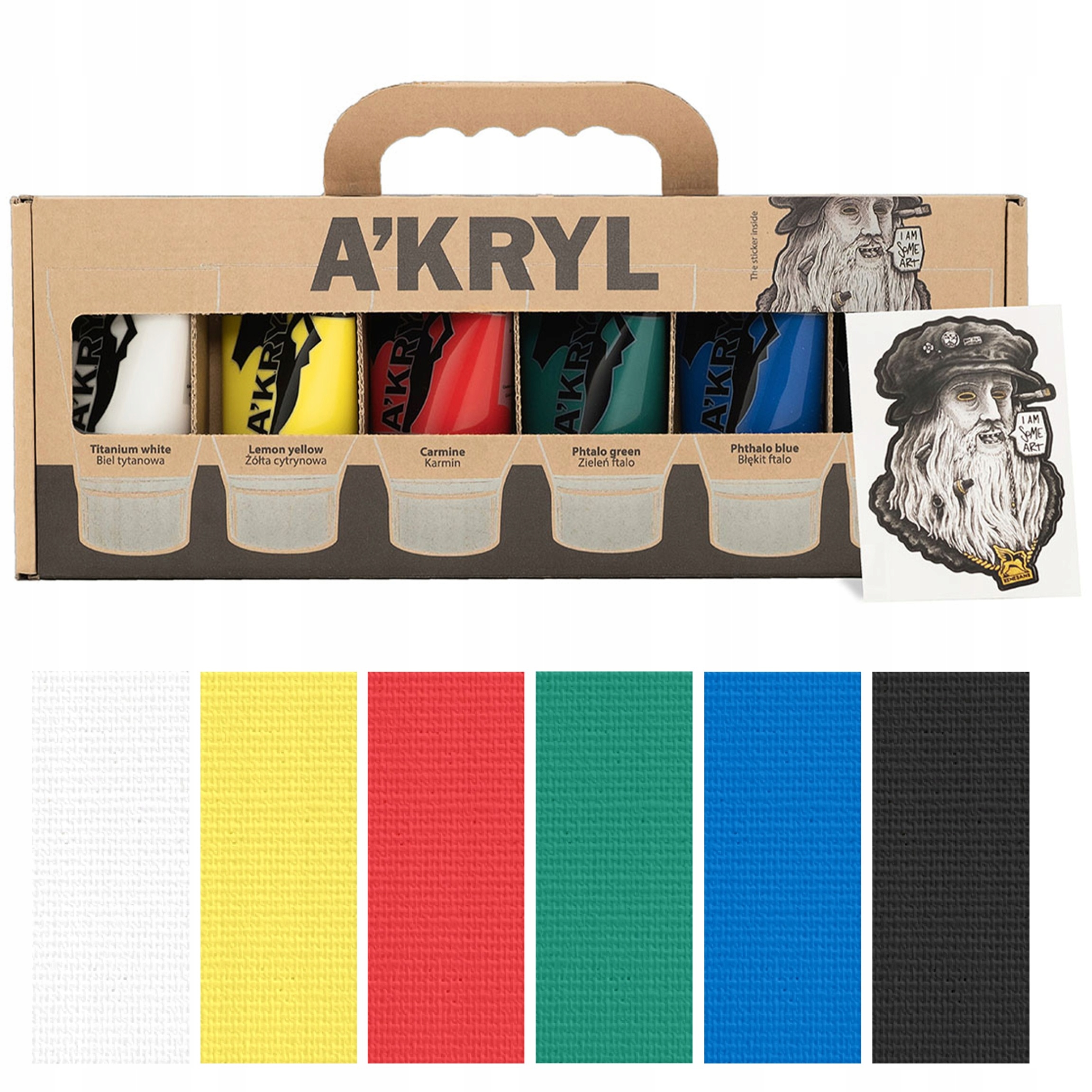 Sada 6 Akrylových Barev A'kryl umělecké základní Renesans 6 x 100ml