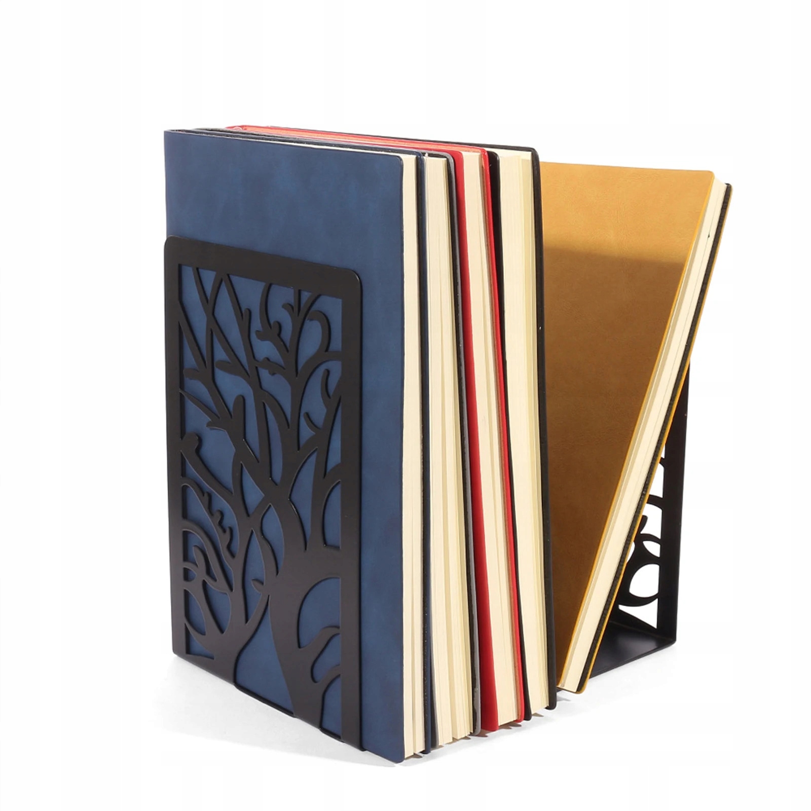 2 x PODPÓRKA DO KSIĄŻEK ANTYPOŚLIZGOWA METALOWA CZARNA PODPÓRKI STOJAK Wysokość produktu 17 cm