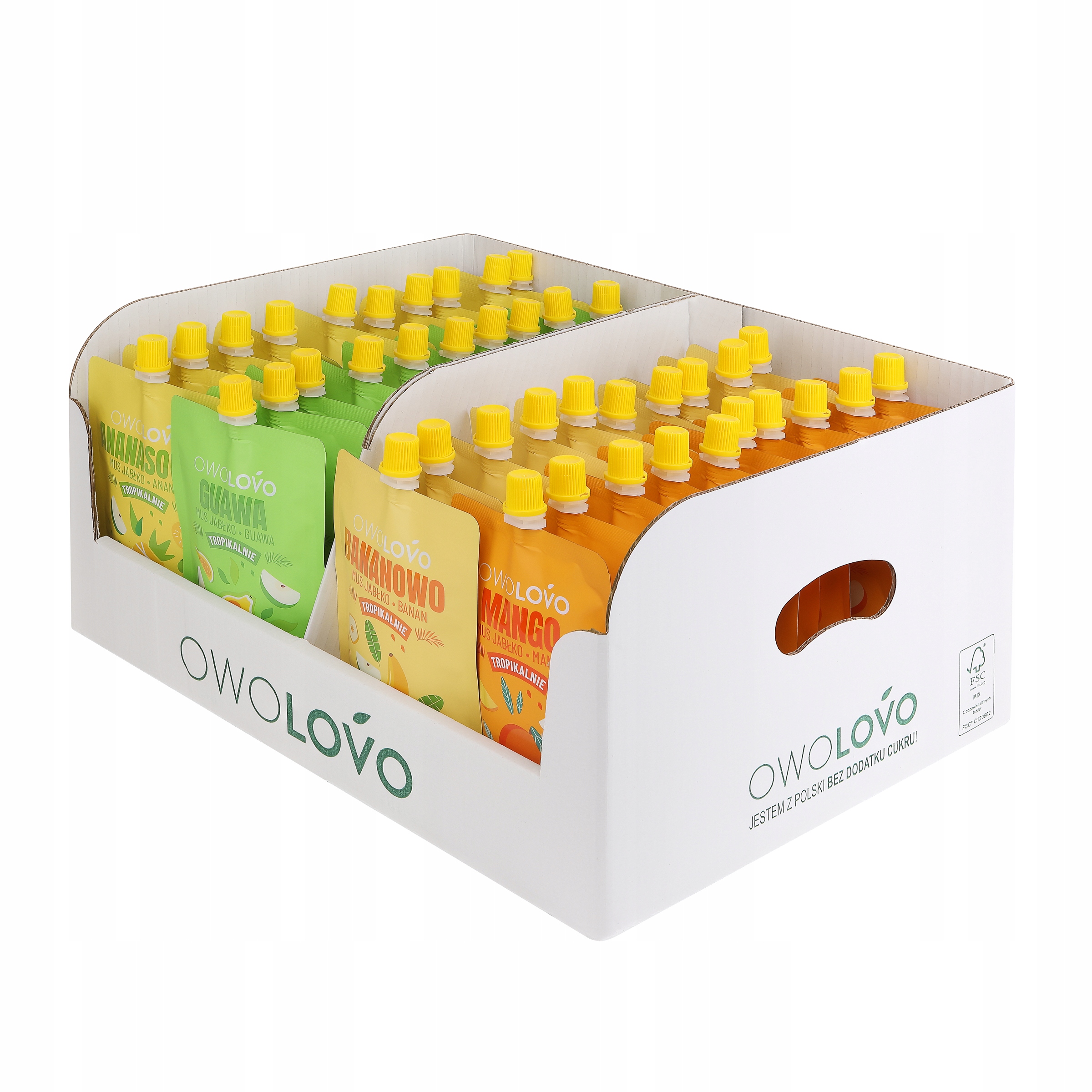 OWOLOVO Mix Musów TROPIKALNYCH 40x200g Rodzaj mus