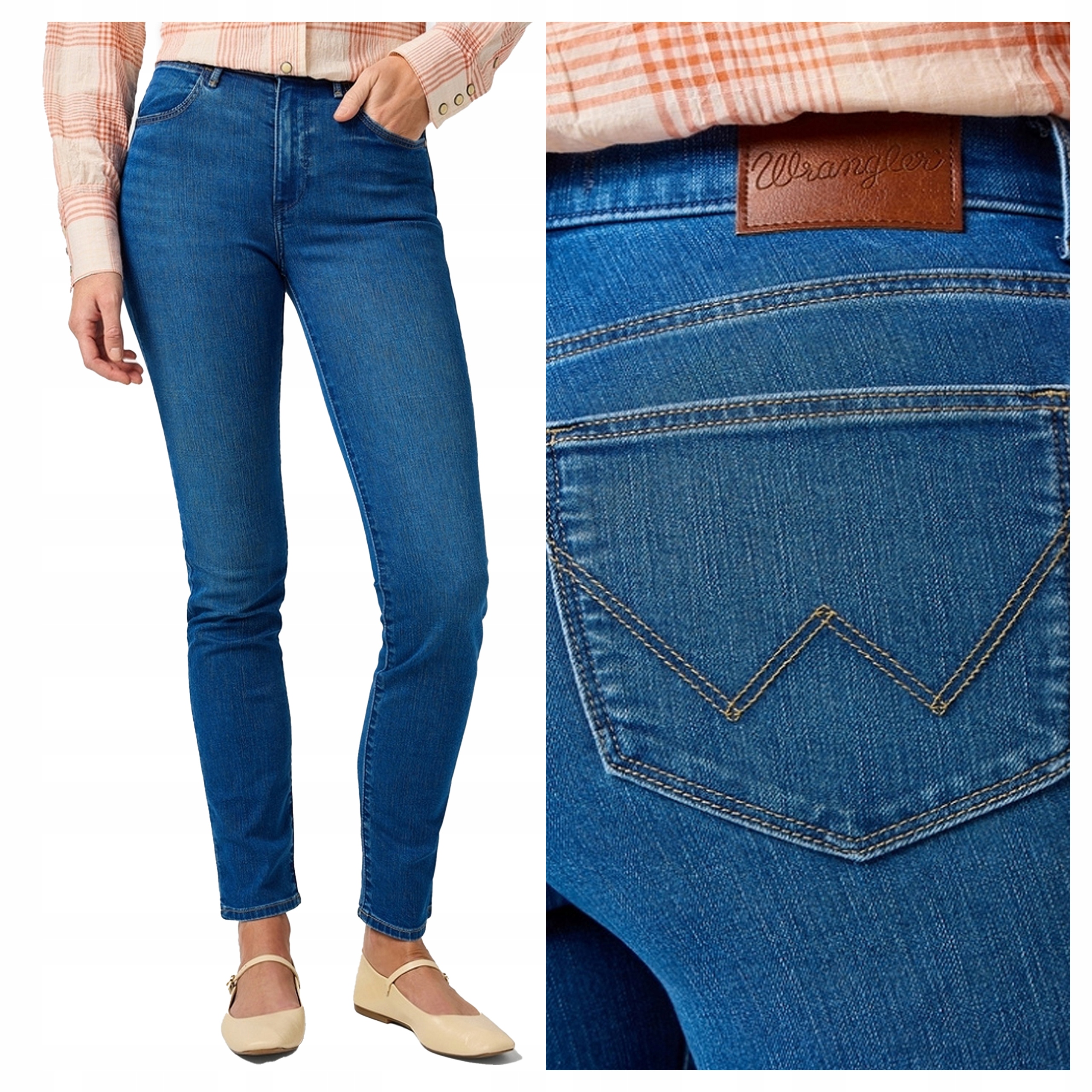 Wrangler Slim W27 L32 Dámské džínové kalhoty džíny Přiléhavé