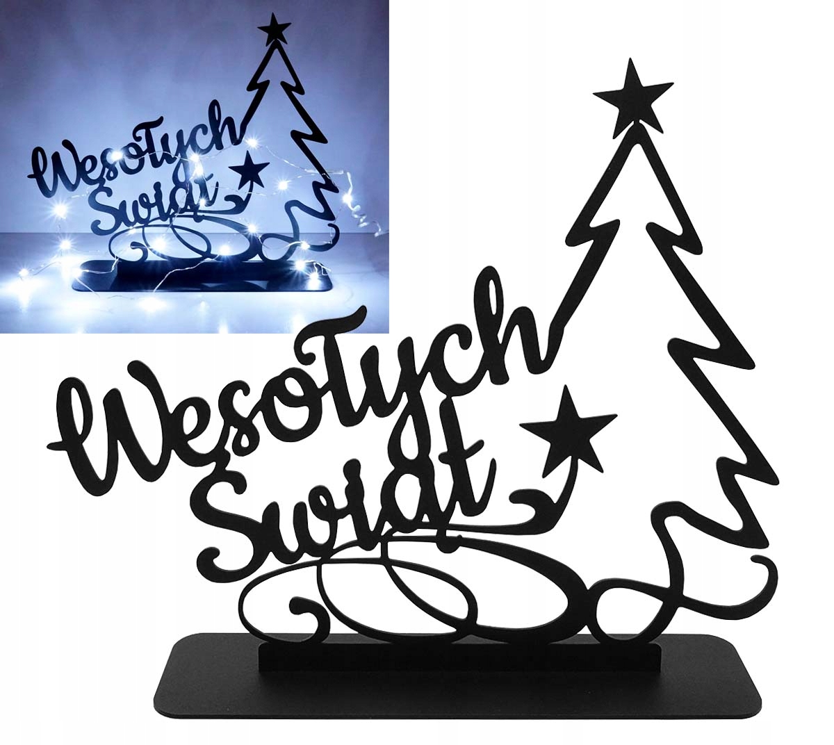 CHOINKA metalowa LOFT ŚWIĄTECZNA WESOŁYCH ŚWIĄT!