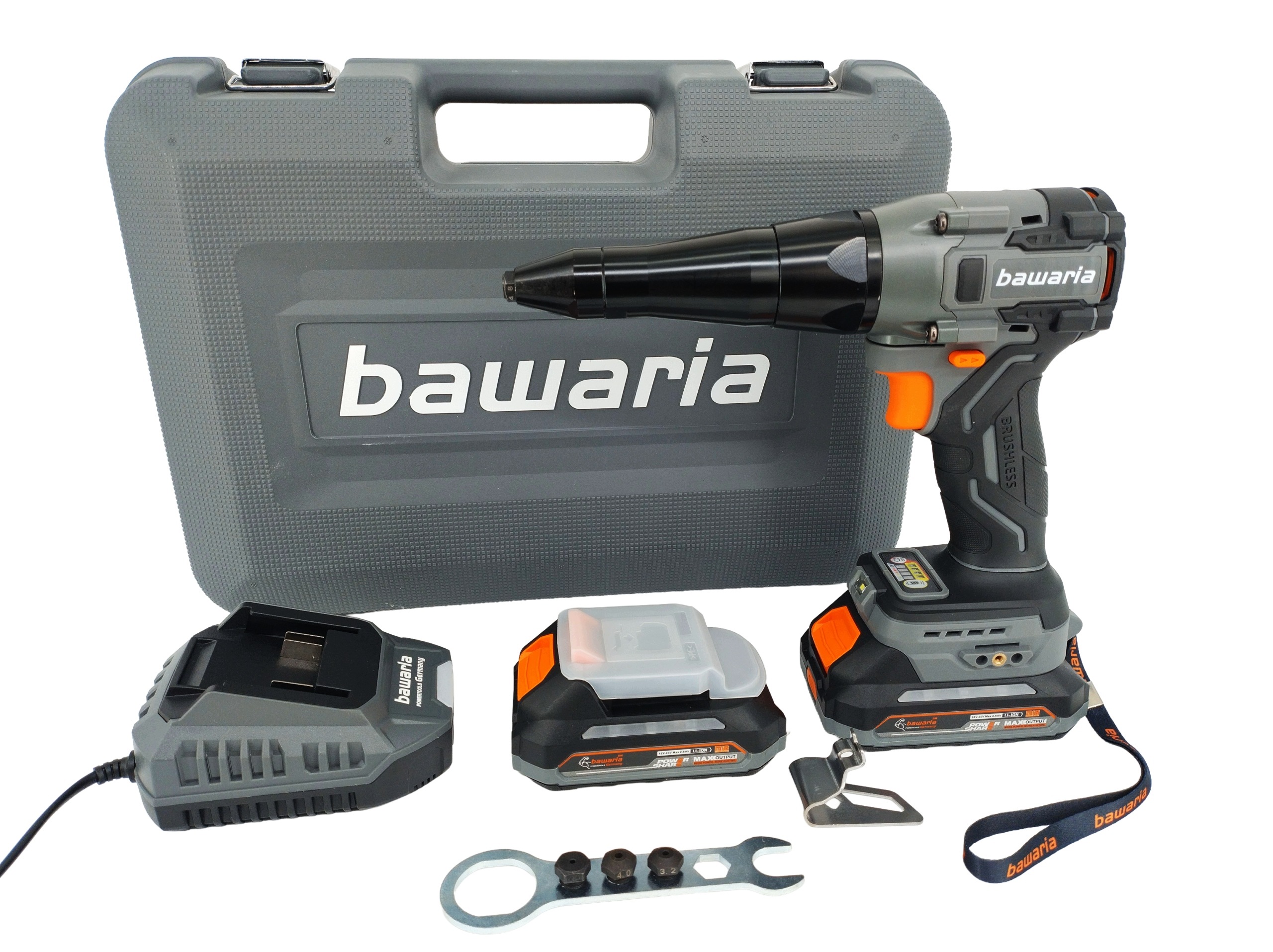 Bawaria BA6120N nitownica akumulatorowa 2,4-5mm Zestaw 2x2,6Ah