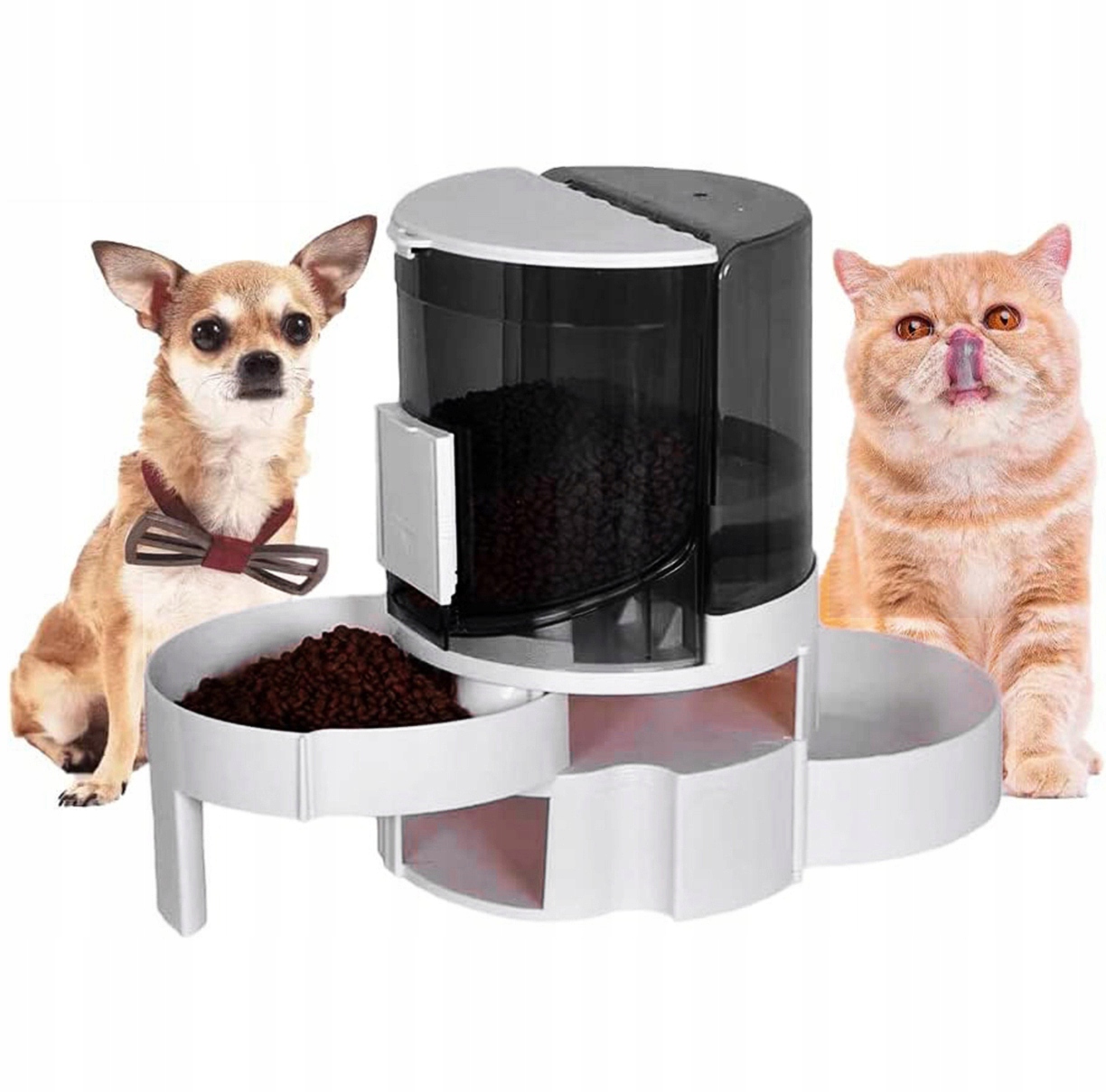 Levně Podavač Krmiva Pro Psy A Kočky, Sada S Dávkovačem Vody, Automatický