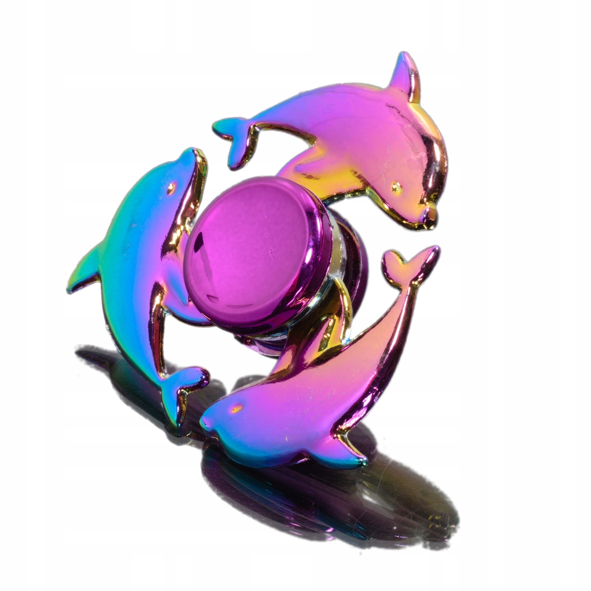 FIDGET SPINNER HAND SPINER METALOWY DELFINY ZABAWKA ANTYSTRESOWA