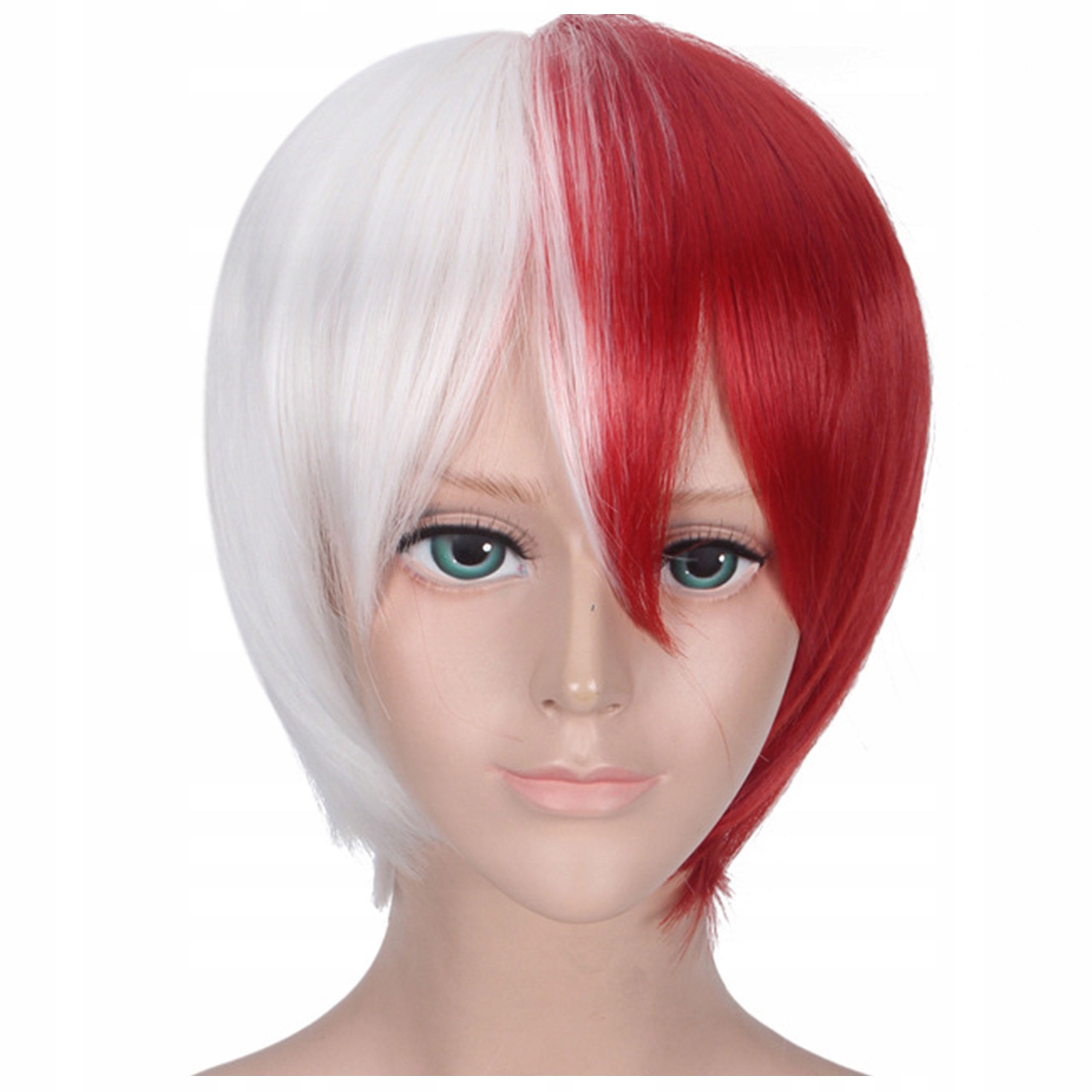 

Peruka biało czerwona Anime cosplay Todoroki Shoto