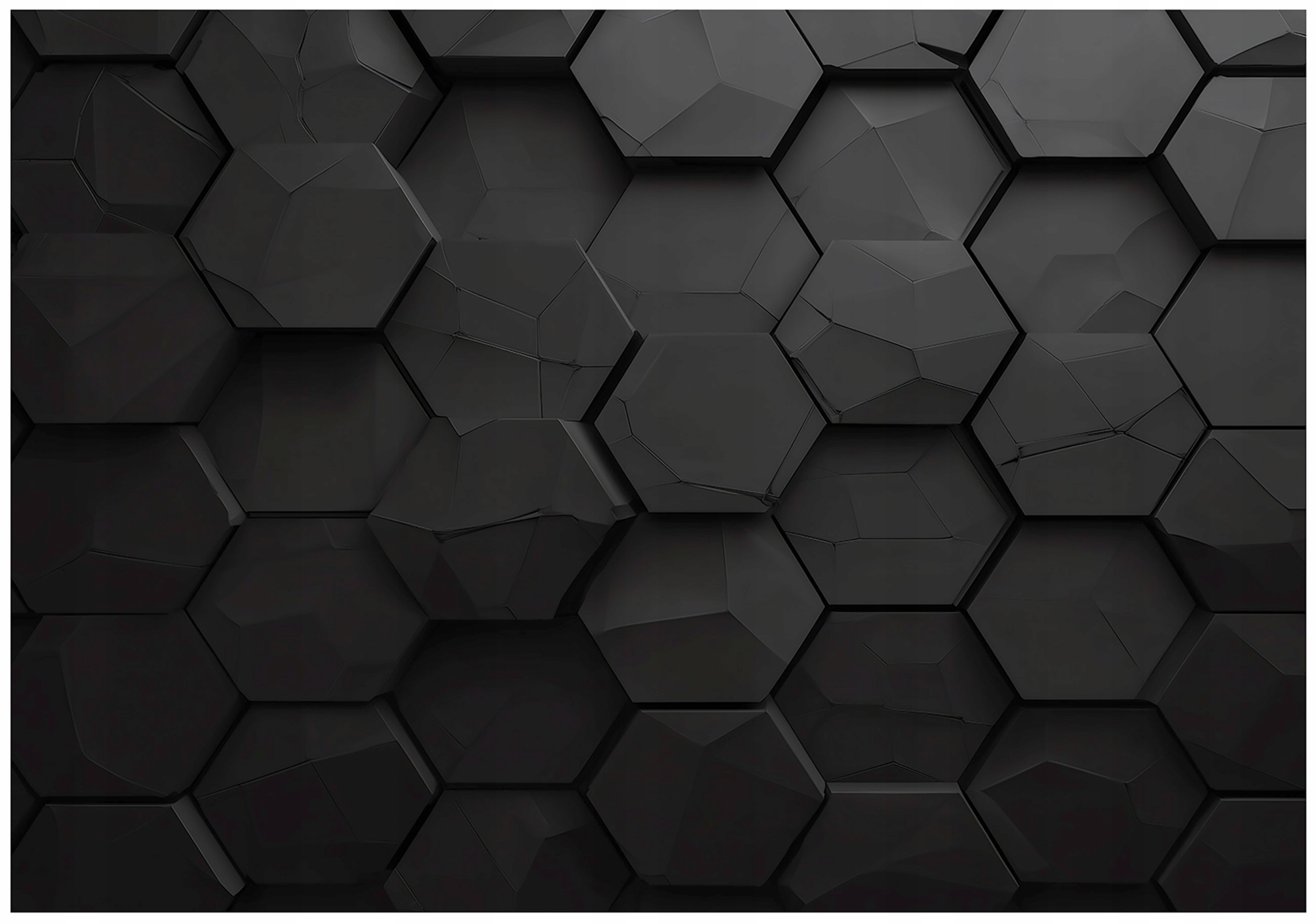 Fototapeta Černý Hexagon Gaming 3D Do Předsíně Obývacího Pokoje Kanceláře 350x250