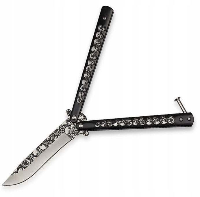 Cs Go Balisong Butterfly Ostry Nóż Motylkowy Treningowy Kosa Skin Cs Skull