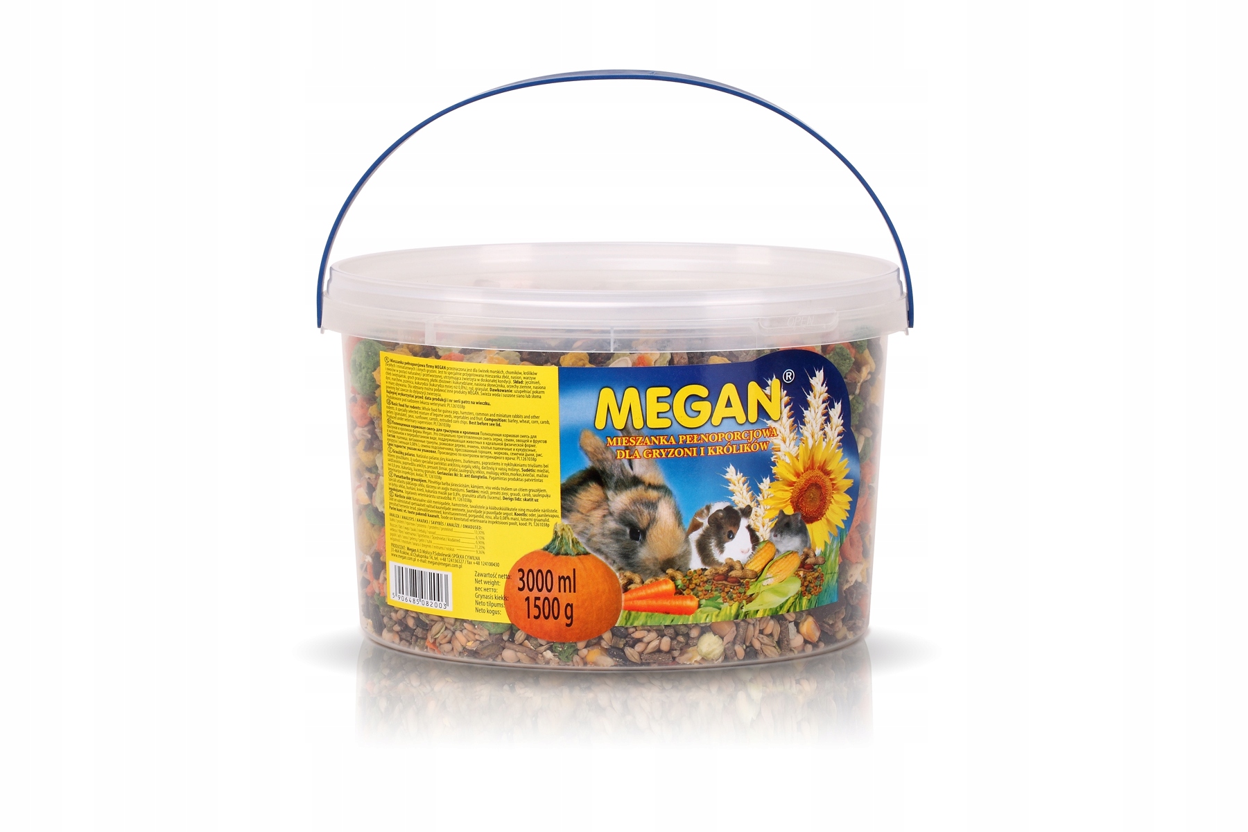 Levně Megan Krmivo Pro Hlodovce, Králíky, Křečky A Morčata 12x3L