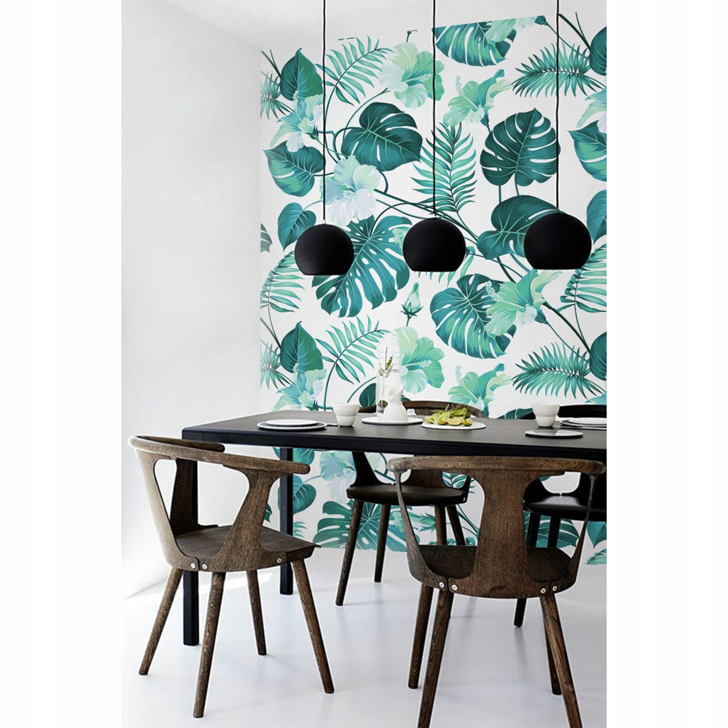 

Tapeta ścienna Hawajskie zielone liście 290x290 cm