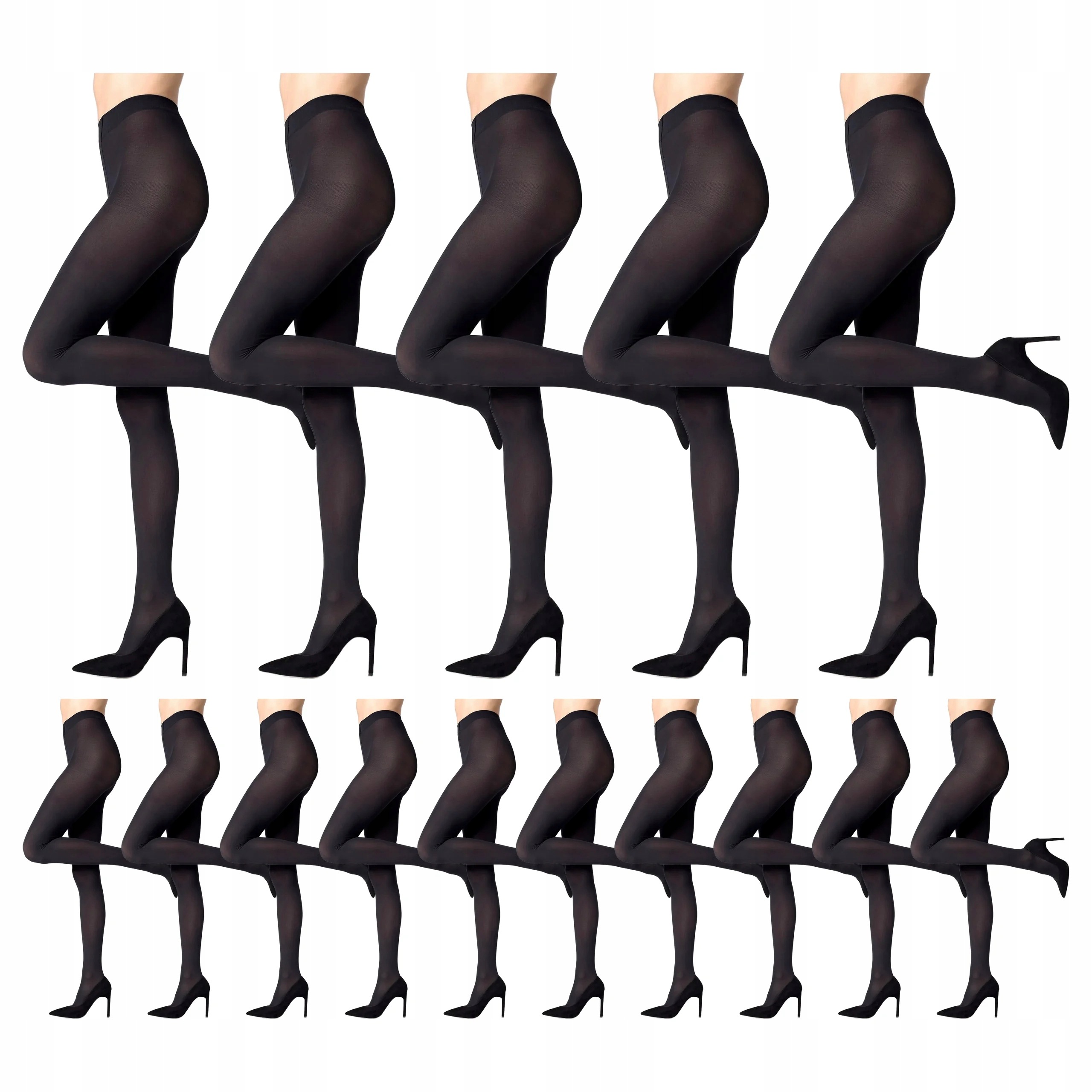 15 x Punčocháče matné elastické z mikrovlákna Tonic 40 4-L Nero