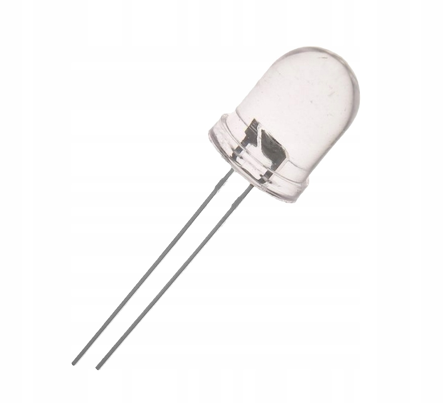 

Dioda Led 10mm Biała Zimna 10cd Clear Rezystor 12V
