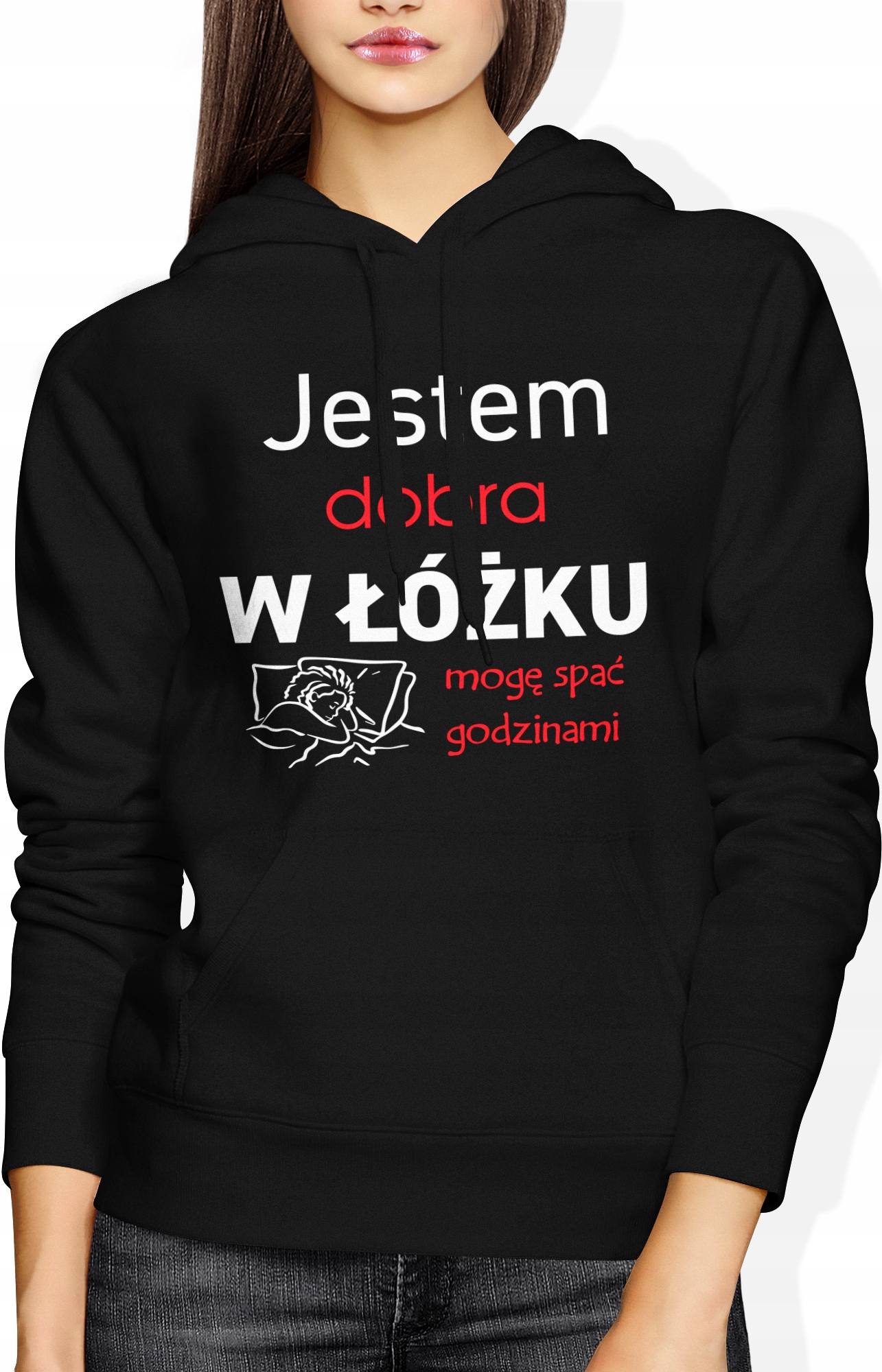 

Bluza Z Nadrukiem Damska Śmieszna Kapturem Rozm M