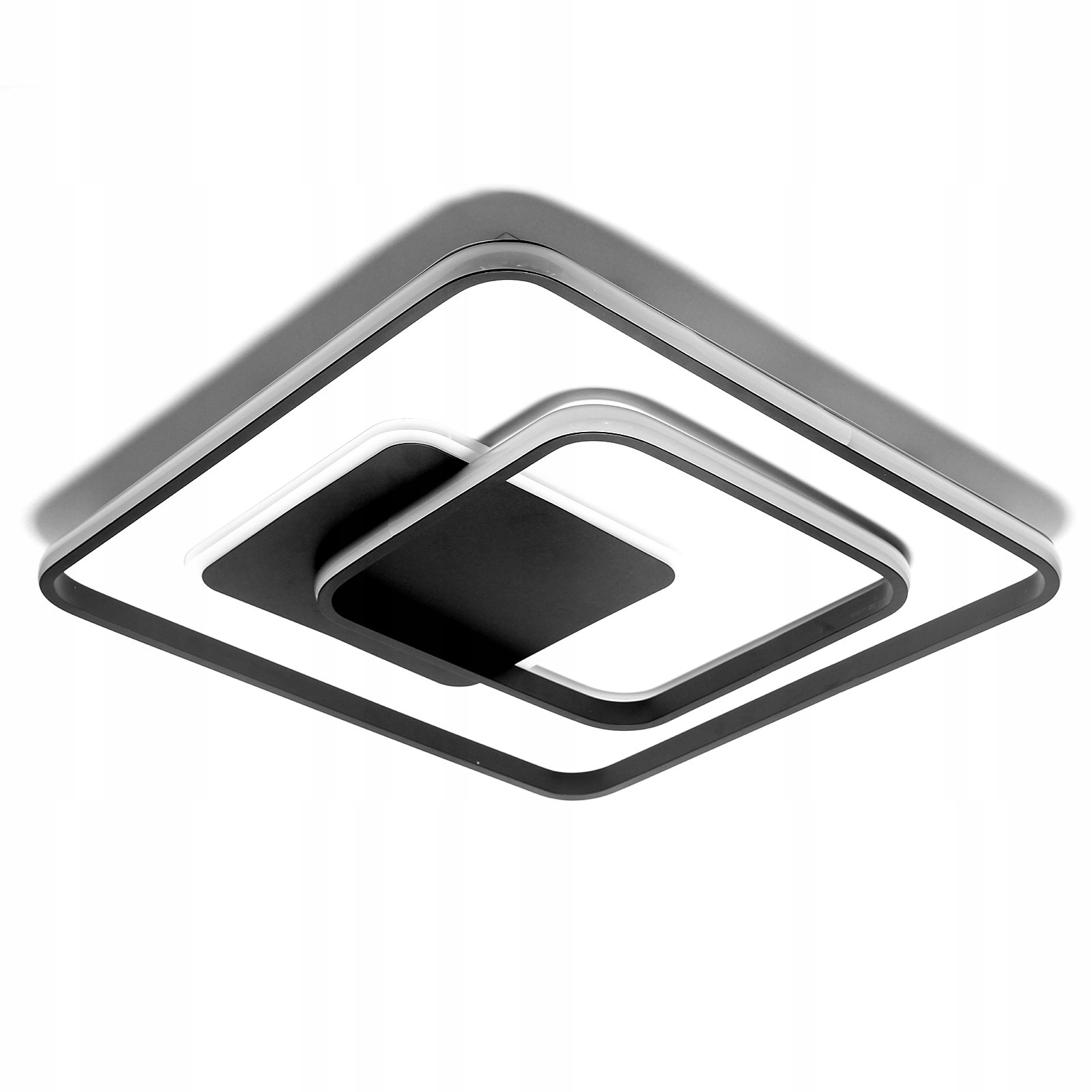 Stropné Svietidlo v tvare dvojitého štvorca Ovládaný diaľkovým ovládačom