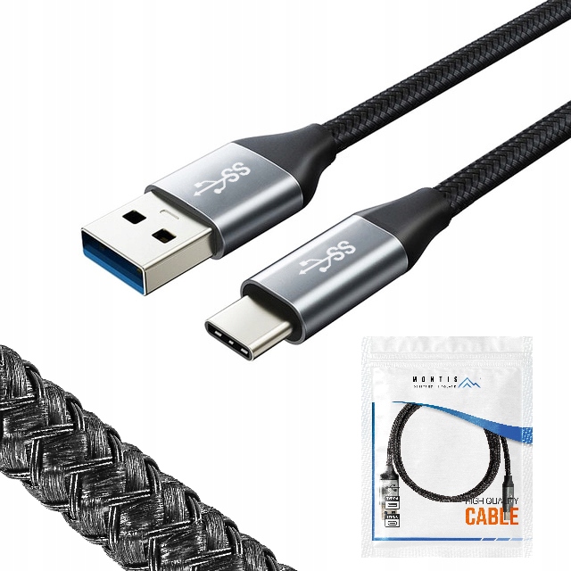 

Wzmacniany Szybki Kabel Usb A Usb C 3A 1m Usb 3.0