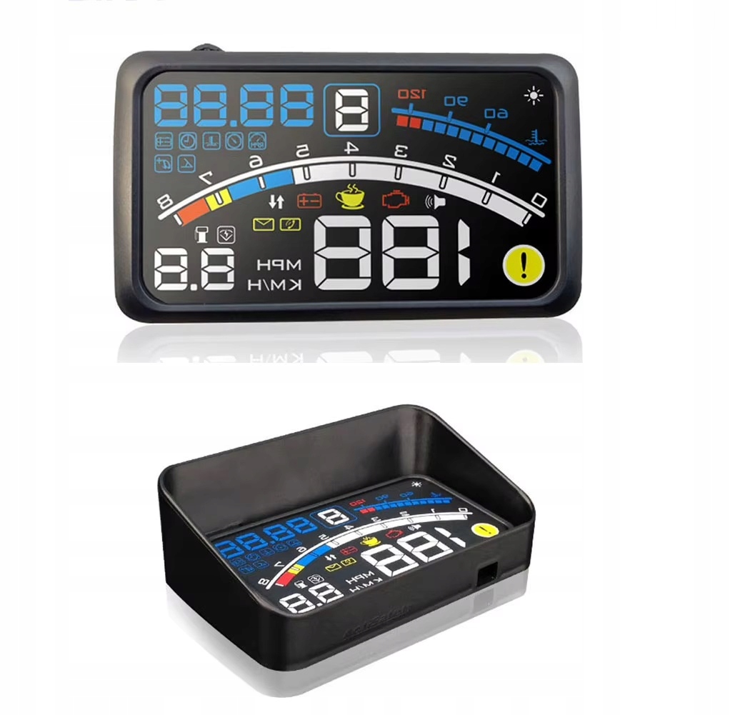 WYŚWIETLACZ HUD OBD2 5.5 CALA HUD PRĘDKOŚĆ TEMPERATURA RPM