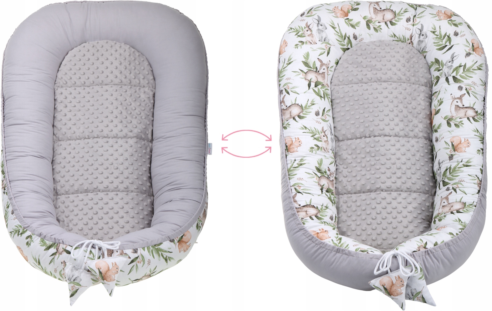 KOKON NIEMOWLĘCY GNIAZDO KOJEC MINKY ZESTAW XXL BABYMAM 7 EL. Bohater brak