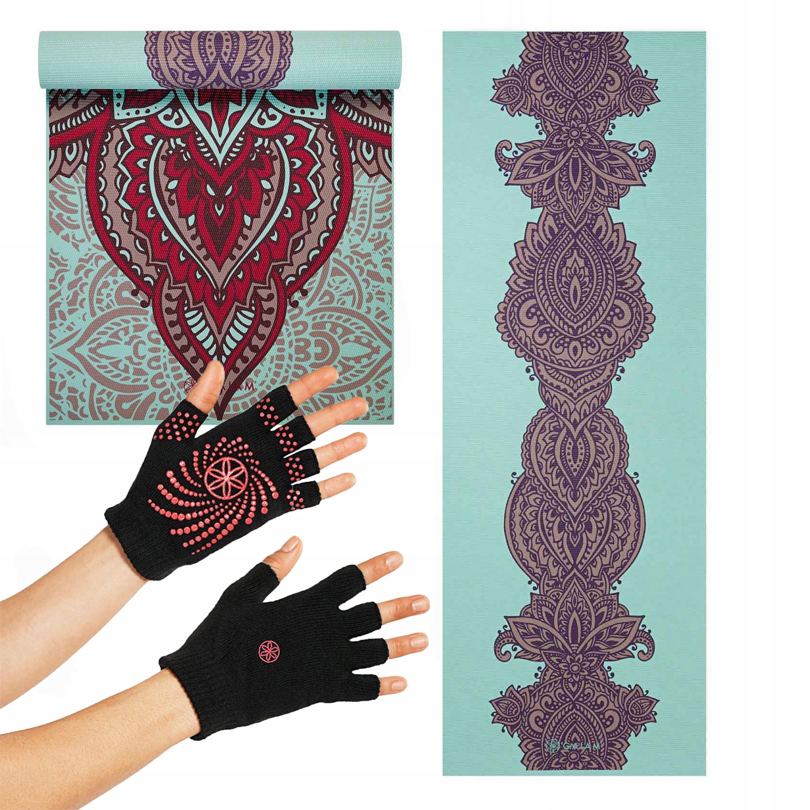 

Gaiam Mata Do Jogi Ara Rouge 63368 + rękawiczki