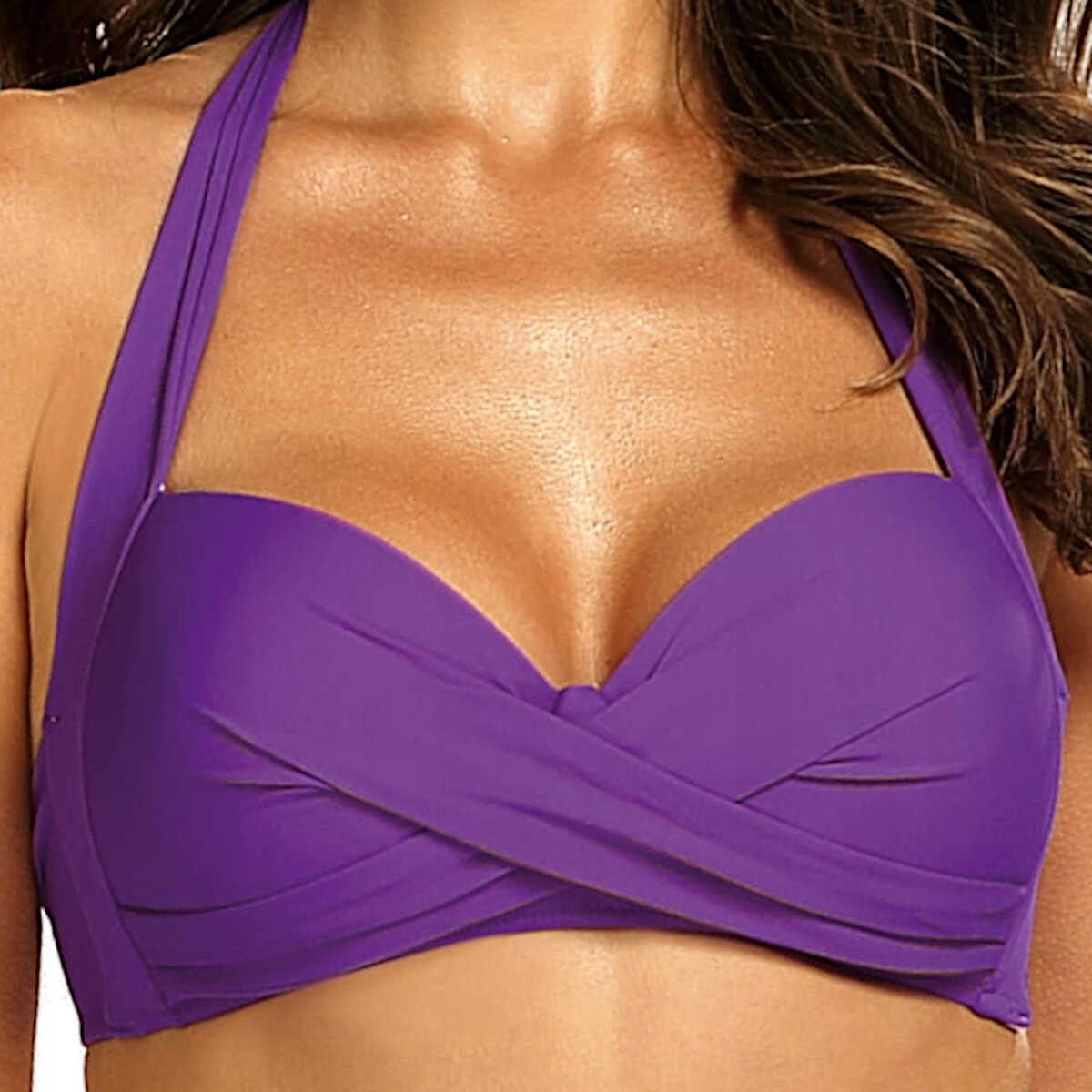 Feba Plavková podprsenka s push up vložkami Fg 20A/644/24 fialová L