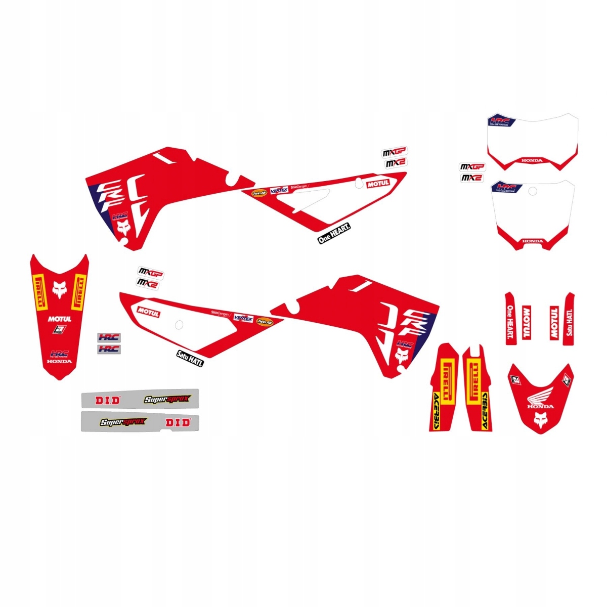 Sada Nálepiek Honda Crf 250R 25; Crf 450R 25 Replika Team Hrc