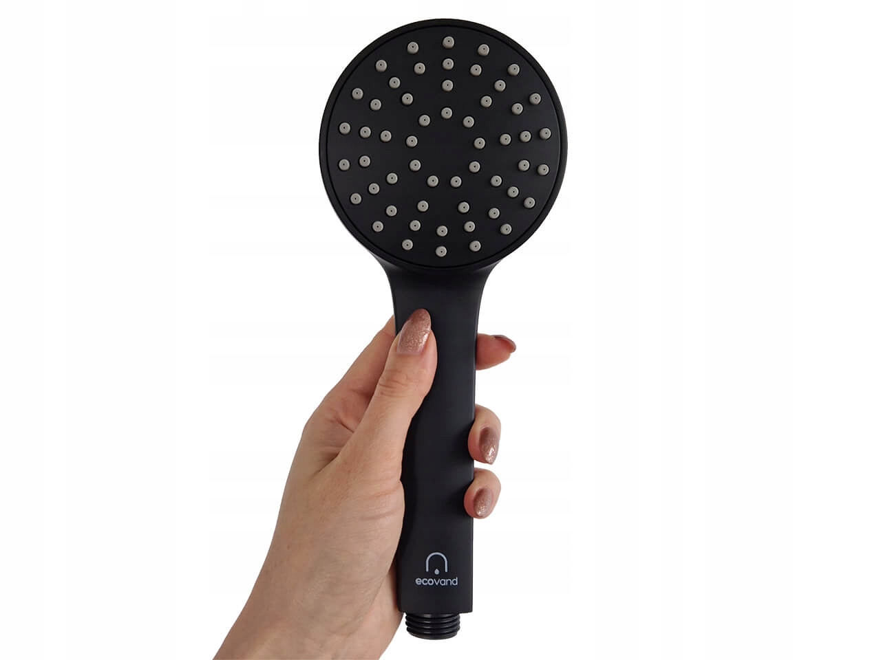 SŁUCHAWKA PRYSZNICOWA czarna ECOVAND SIMPIO OSZCZĘDNA -65% WODY 5.7 L/MIN Kolor czarny