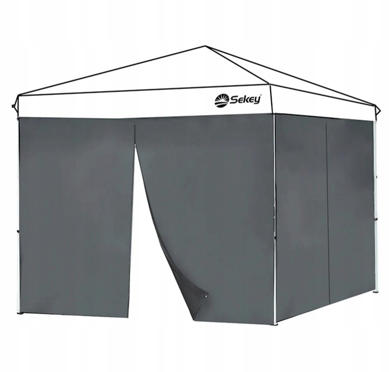 Ściana Ściany Boczne Do Namiotu Pawilonu Altany 3x3 2 Sztuki Antracyt