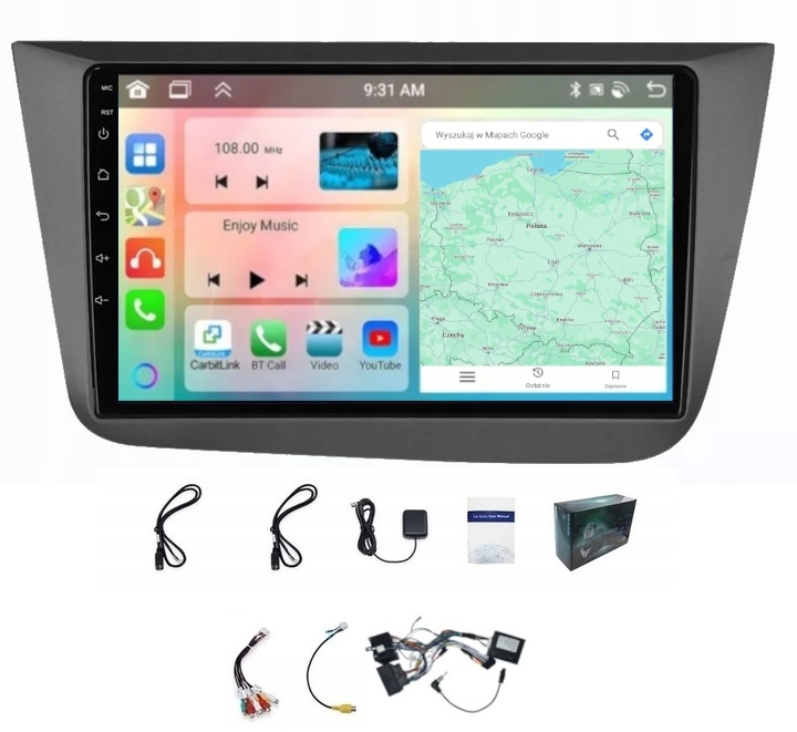 Autorádio S Navigací Carplay Seat Altea 2004-2015 Wifi Android 6GB 128GB