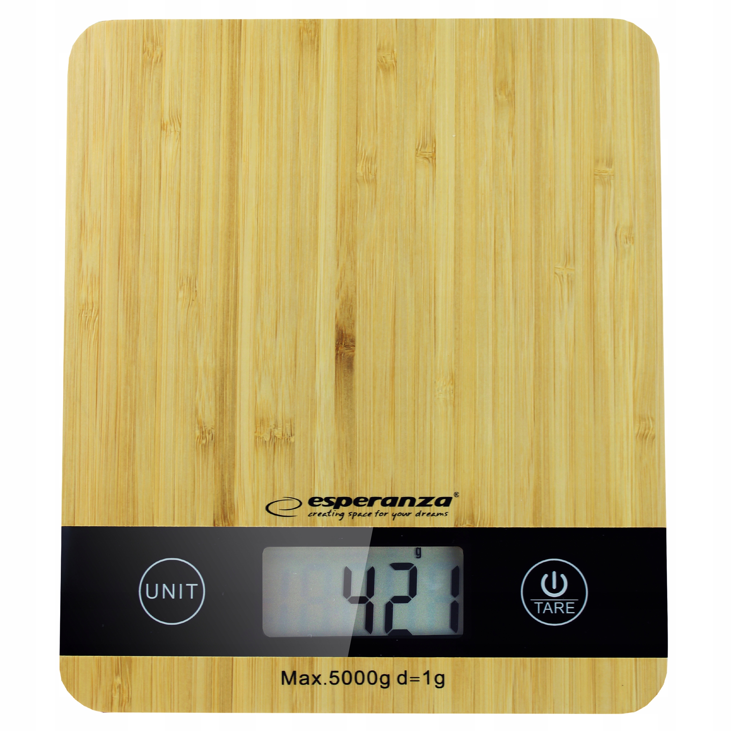 

Waga Kuchenna Bambusowa LCD Elektroniczna do 5kg