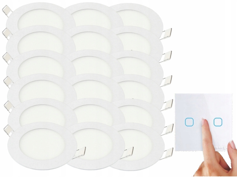 Sada svítidel Halogen Strop Led 3W 18x Vypínač